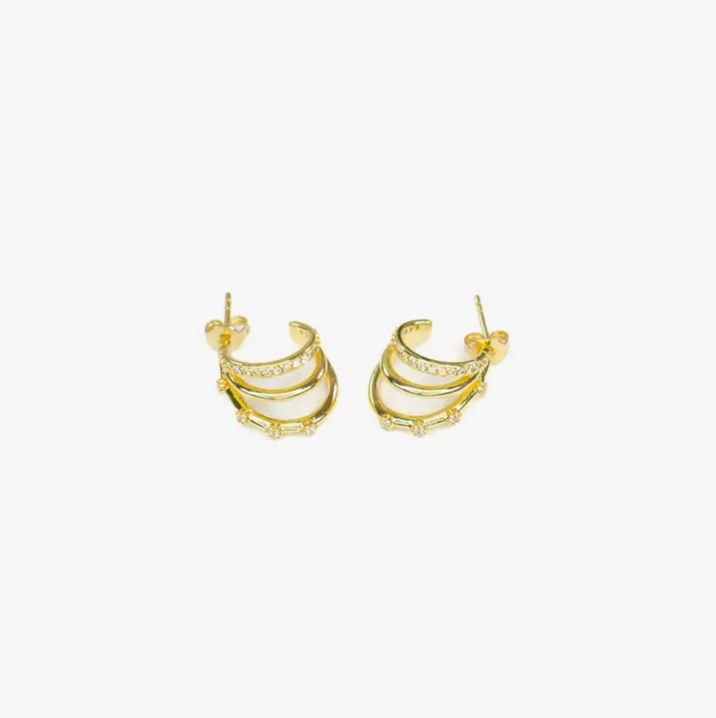 Triple Hoop 18K Earrings