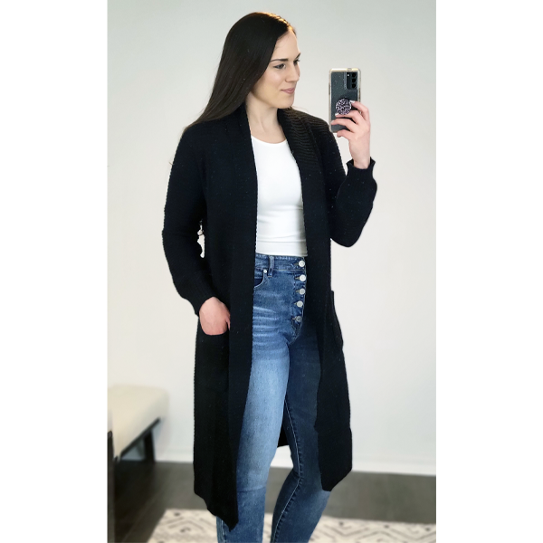 Black Knit Cardigan