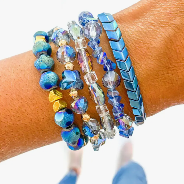 River Blue Bracelet Stack