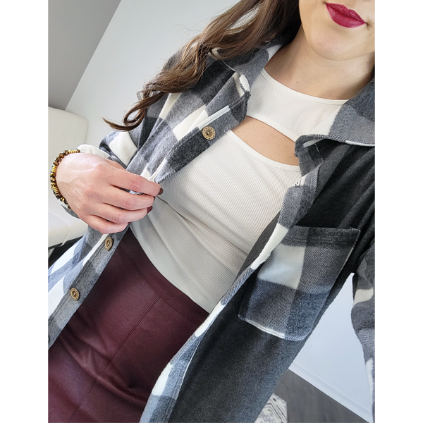 Burgundy Leather Hi-Lo Mini Skirt