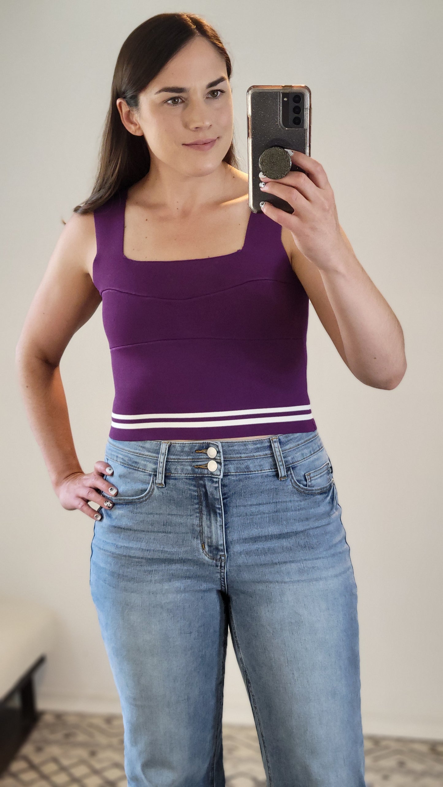 Purple Game Day Crop Top “Wendy”