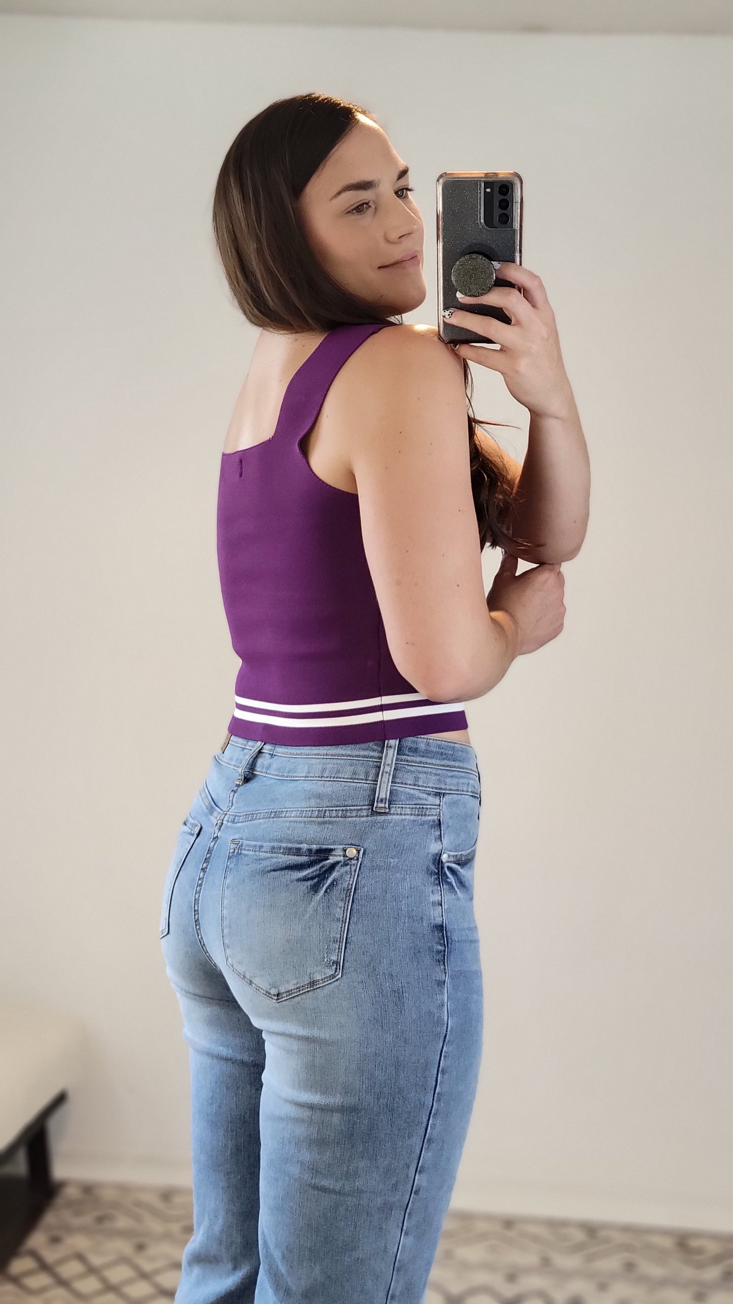 Purple Game Day Crop Top “Wendy”