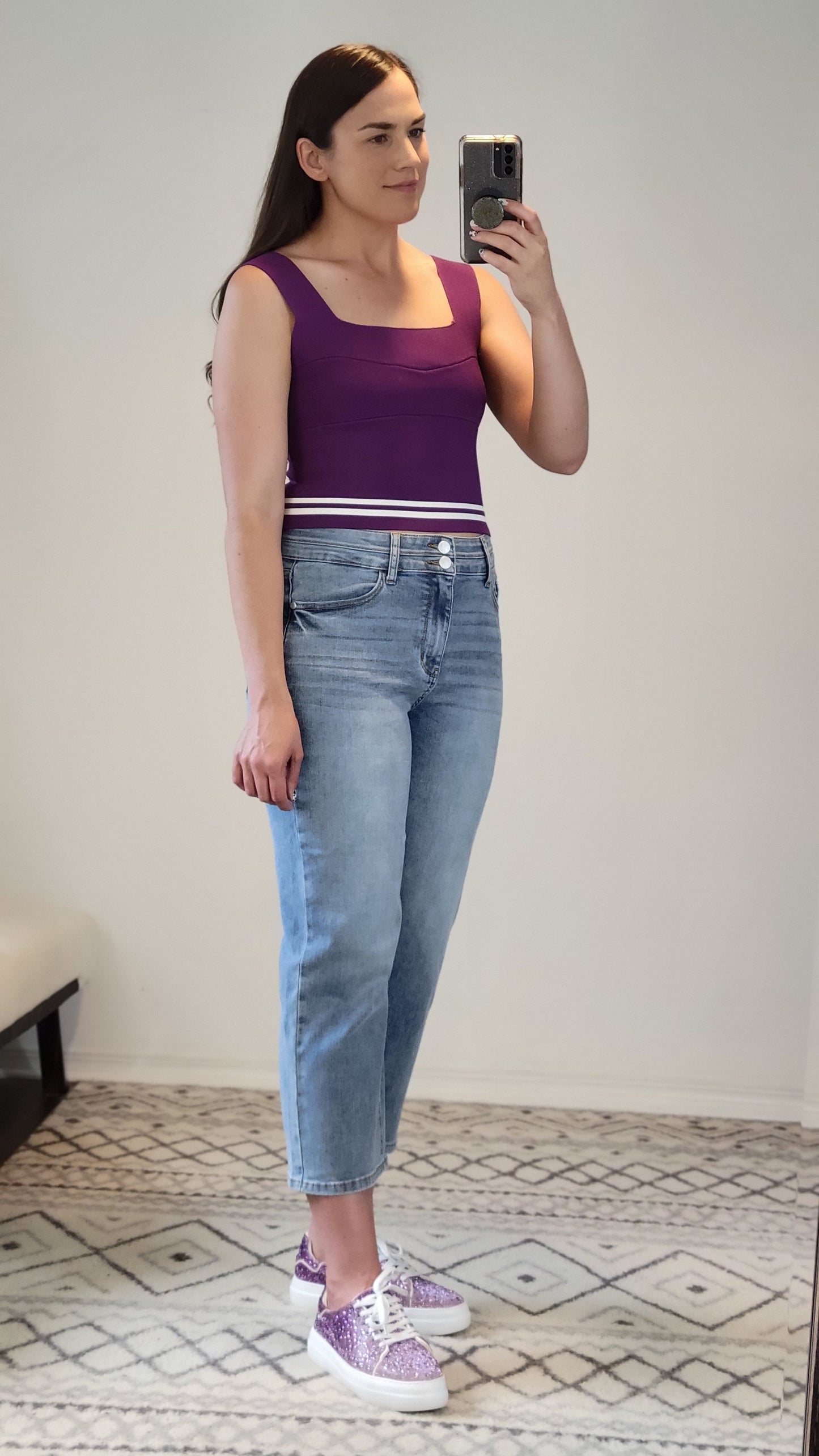 Purple Game Day Crop Top “Wendy”