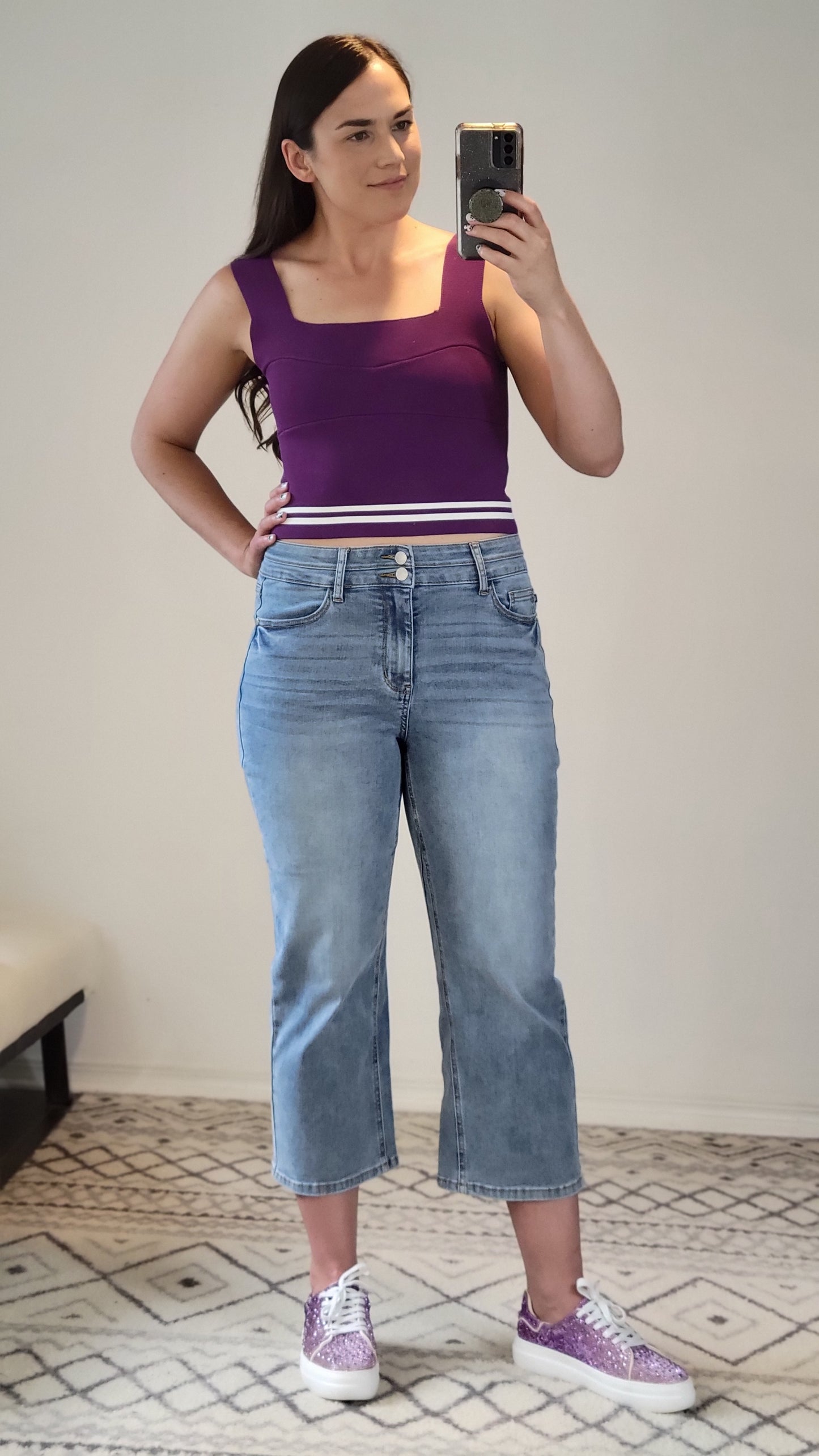 Purple Game Day Crop Top “Wendy”