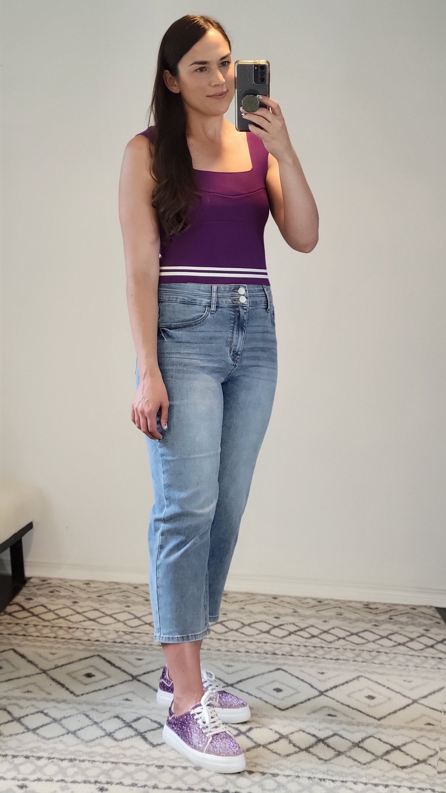 Purple Game Day Crop Top “Wendy”