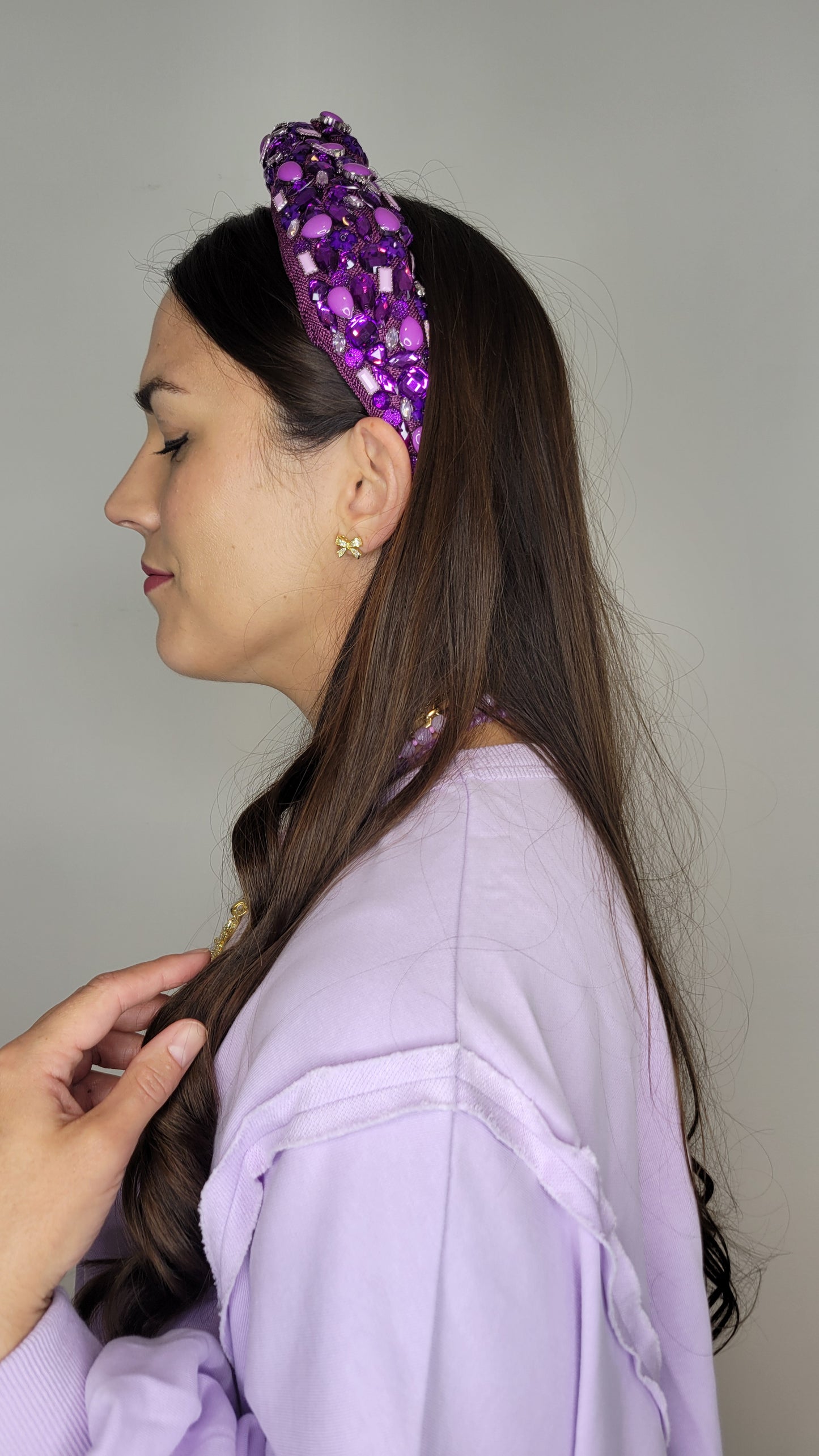 Purple Bejeweled Headband