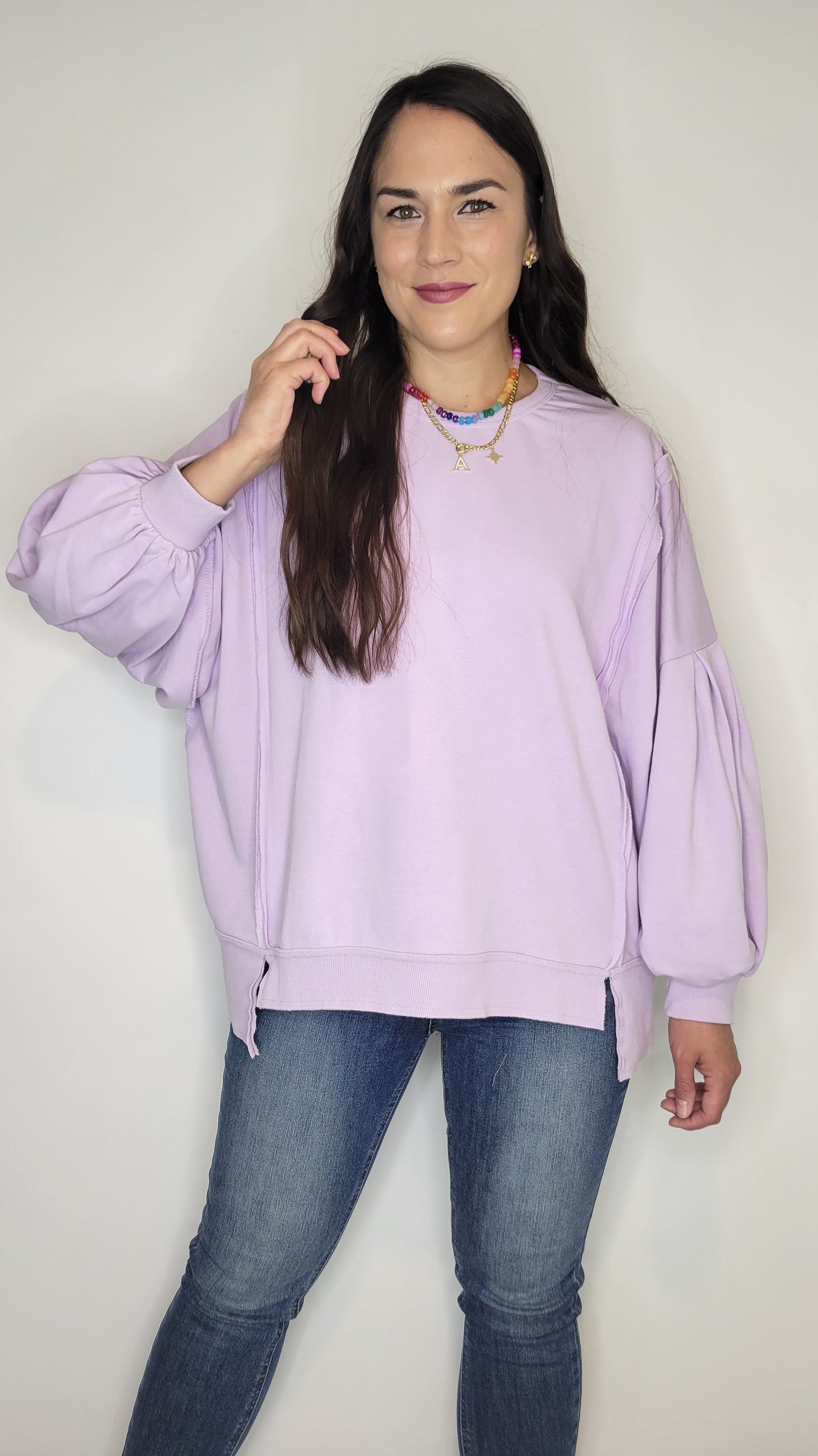 Lavender Oversize Sweatshirt “Ariel”