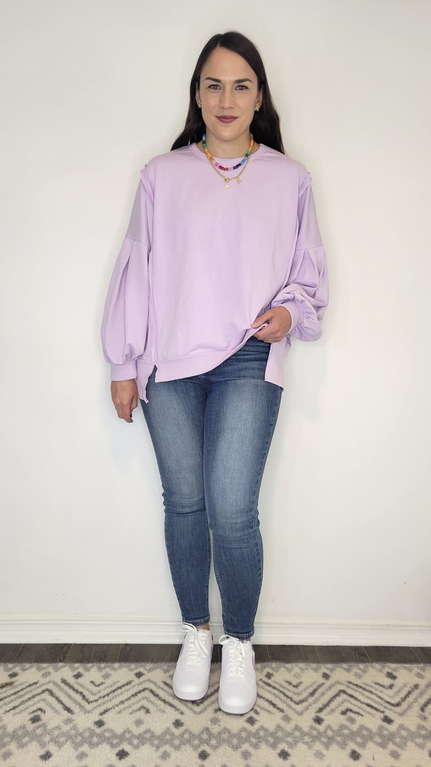 Lavender Oversize Sweatshirt “Ariel”