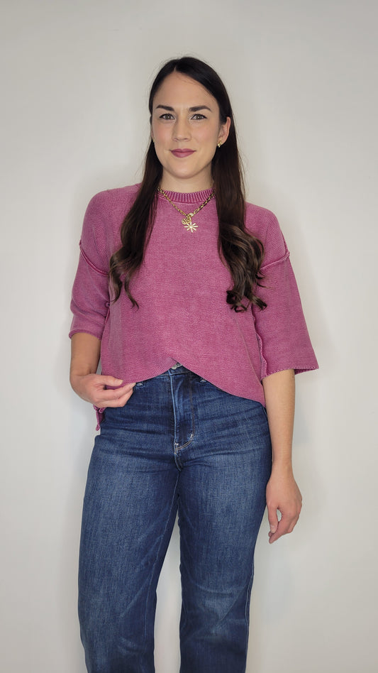 Boysenberry Knit Sweater “Brekkin”