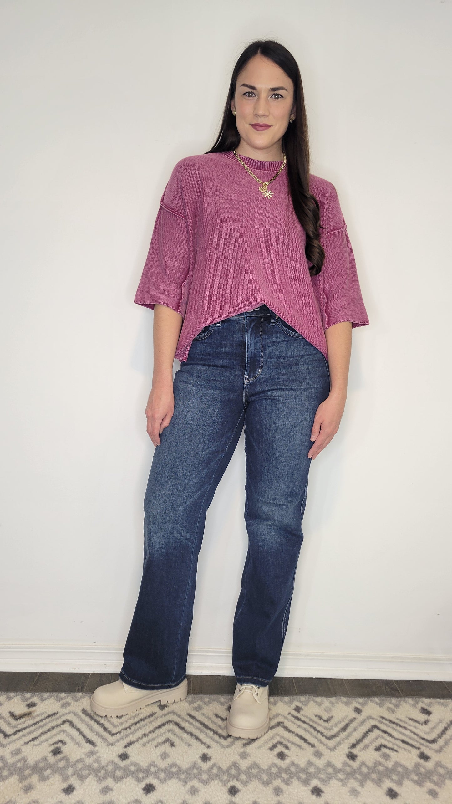 Judy Blue Tummy Control High Rise Dark Wash Classic Straight Leg Jeans “Bostyn”