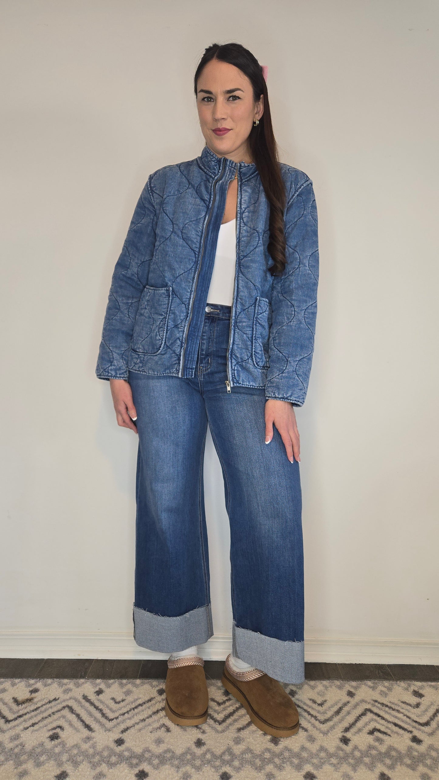 Denim Quilted Jacket "Ellie"