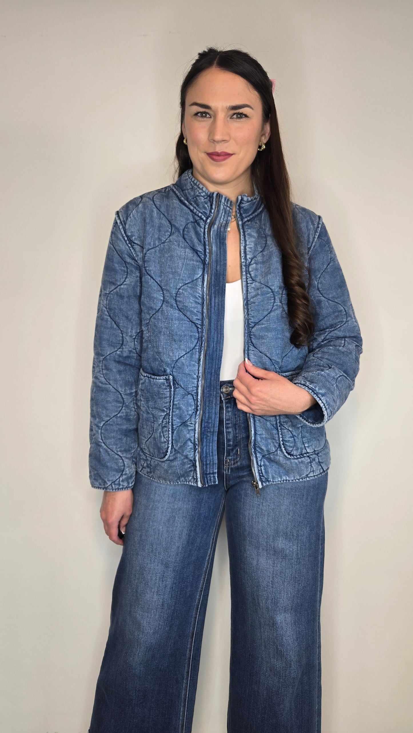 Denim Quilted Jacket "Ellie"