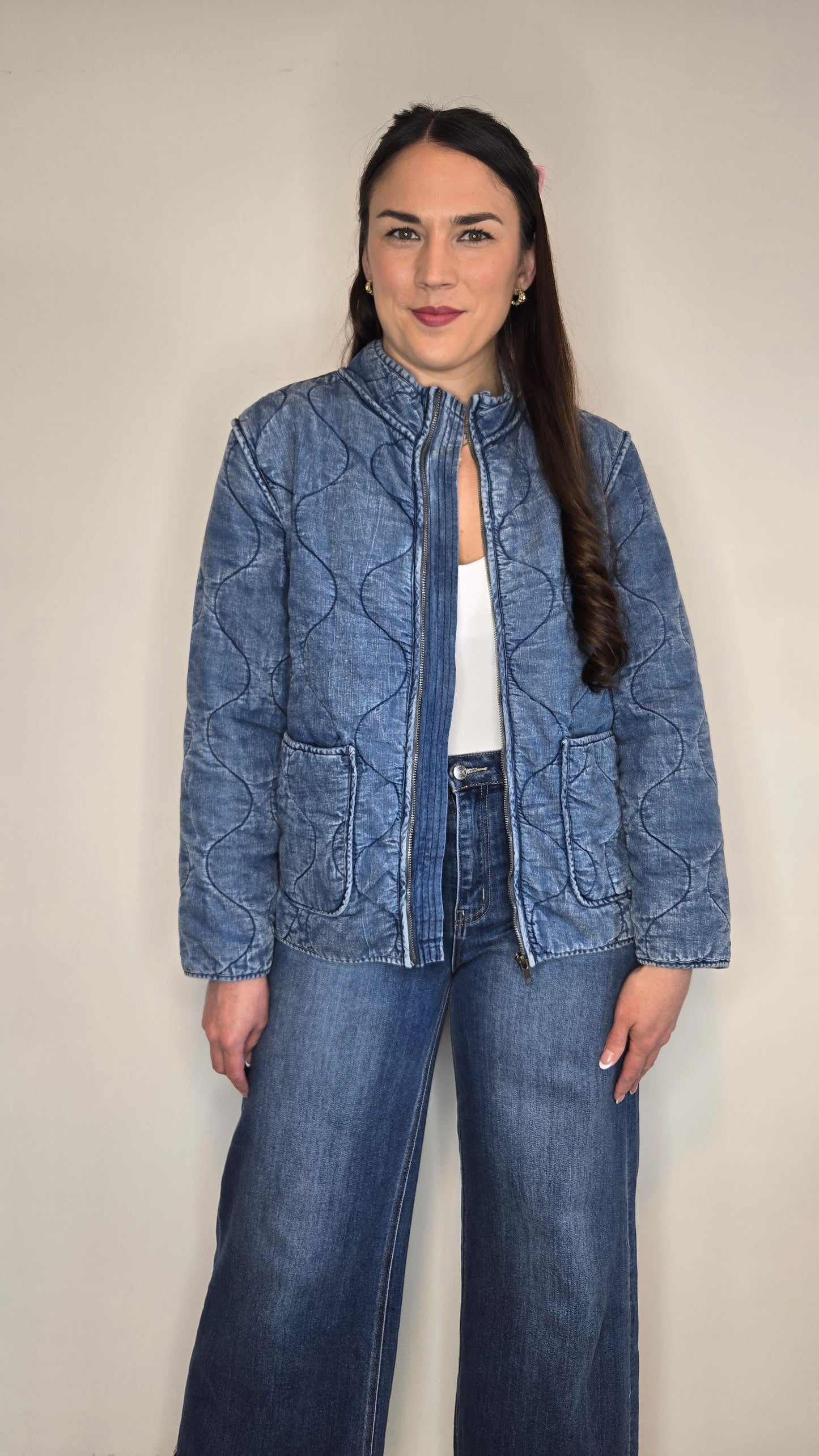 Denim Quilted Jacket "Ellie"