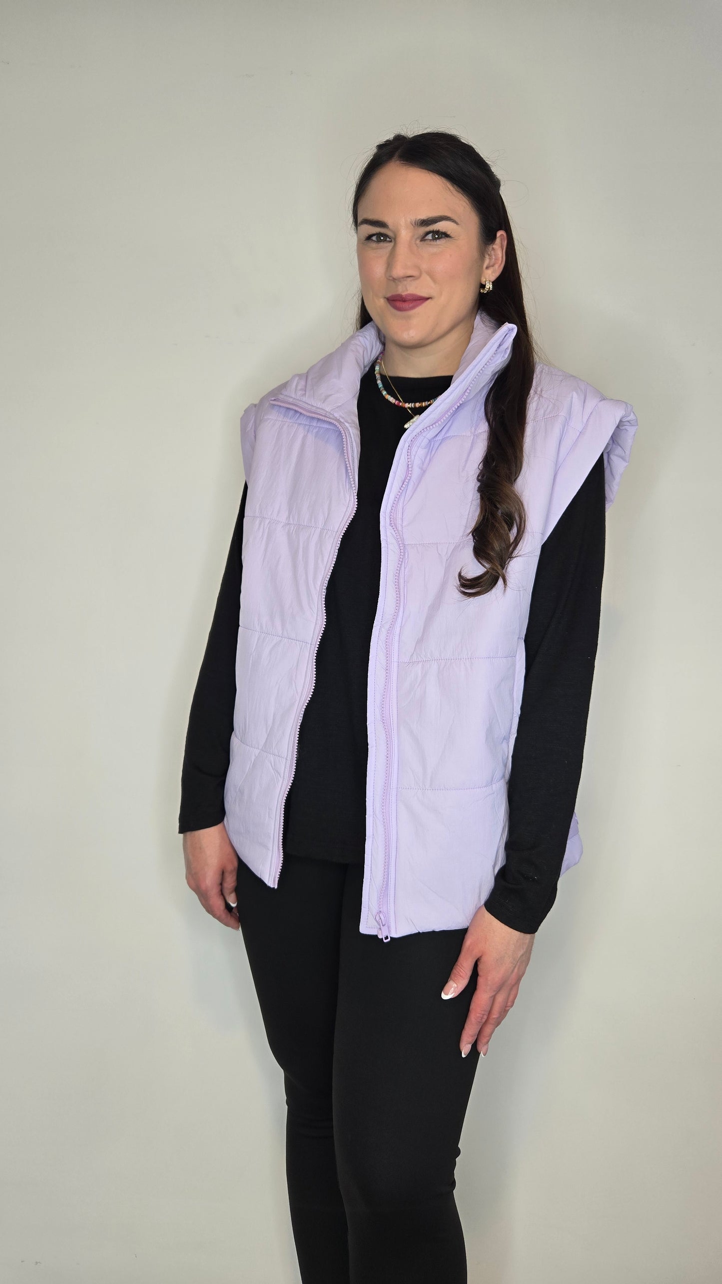 Lavender Puffer Vest "Madisyn"