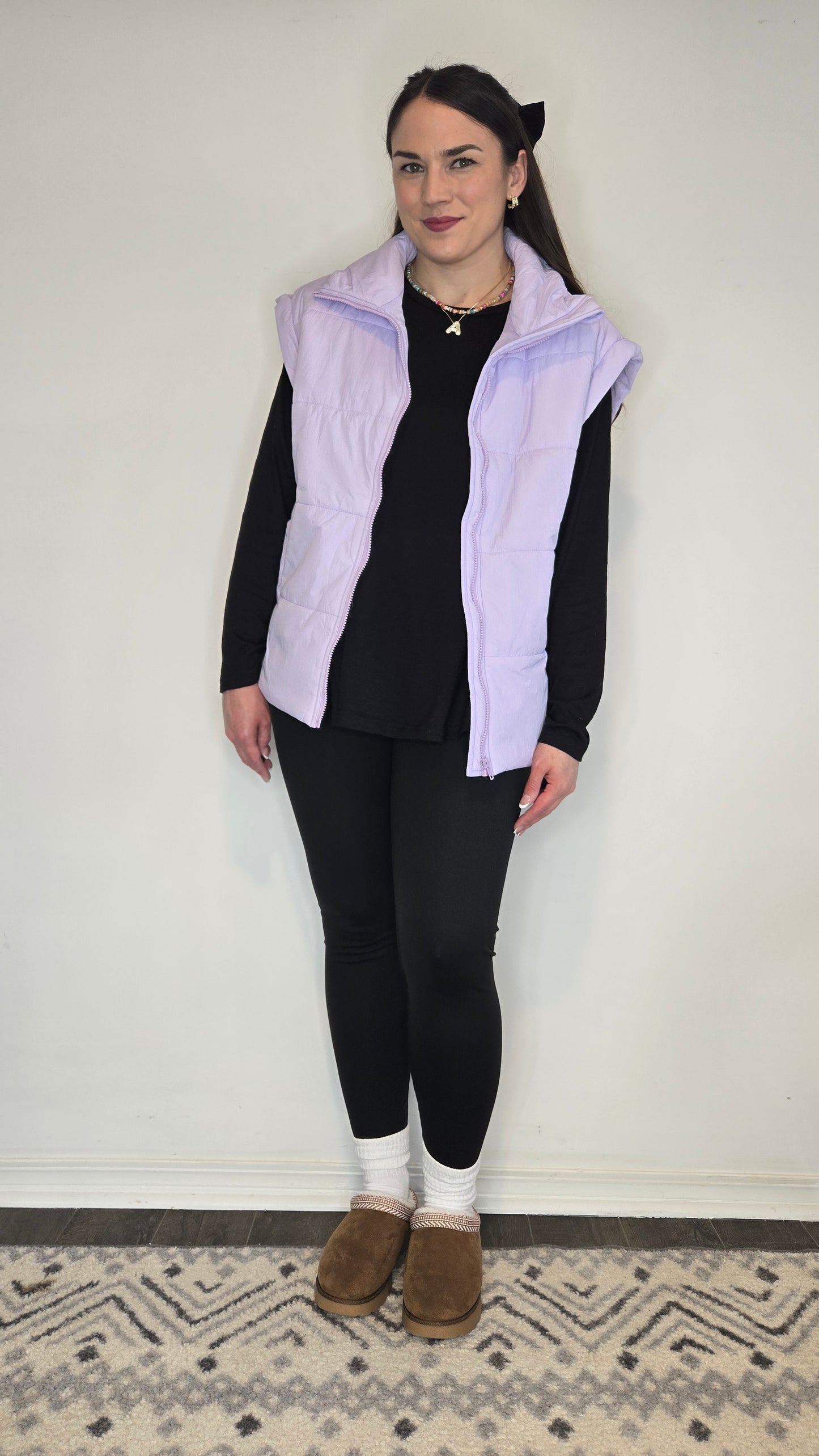 Lavender Puffer Vest "Madisyn"