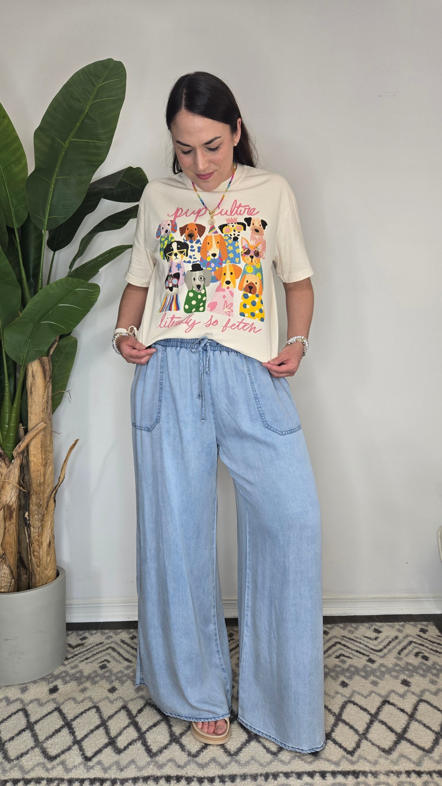 Literally So Fetch Colorful Dog Graphic Tee "Dally"