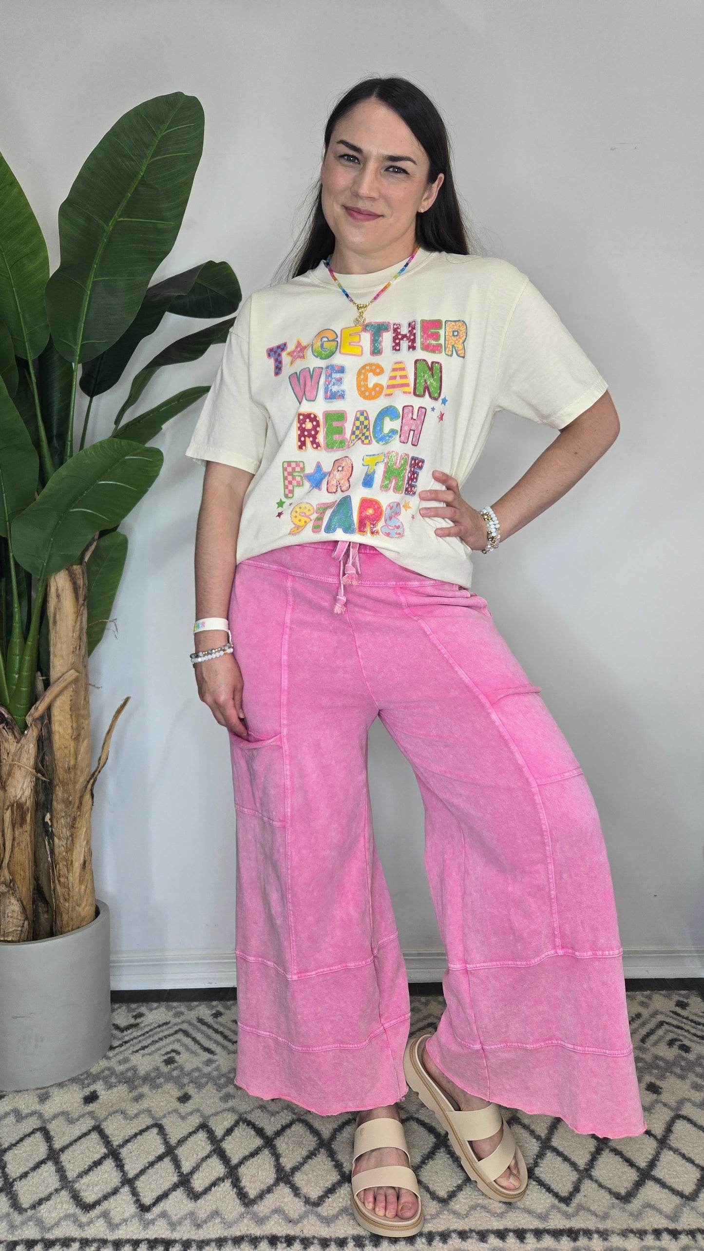 Together We Can Reach for the Stars Colorful Graphic Tee "Morgan"