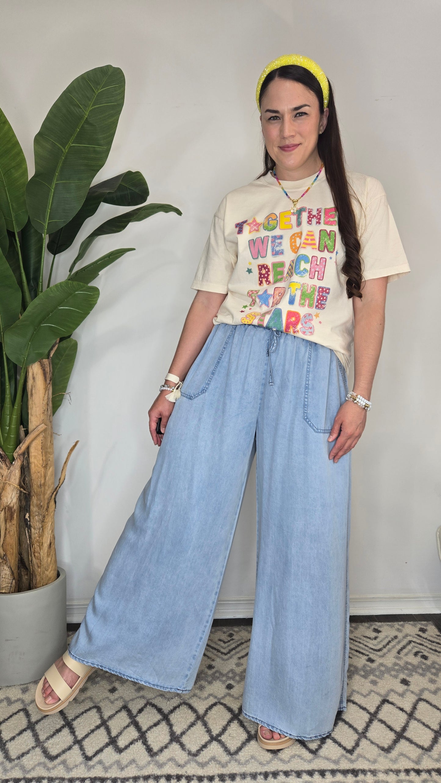 Together We Can Reach for the Stars Colorful Graphic Tee "Morgan"