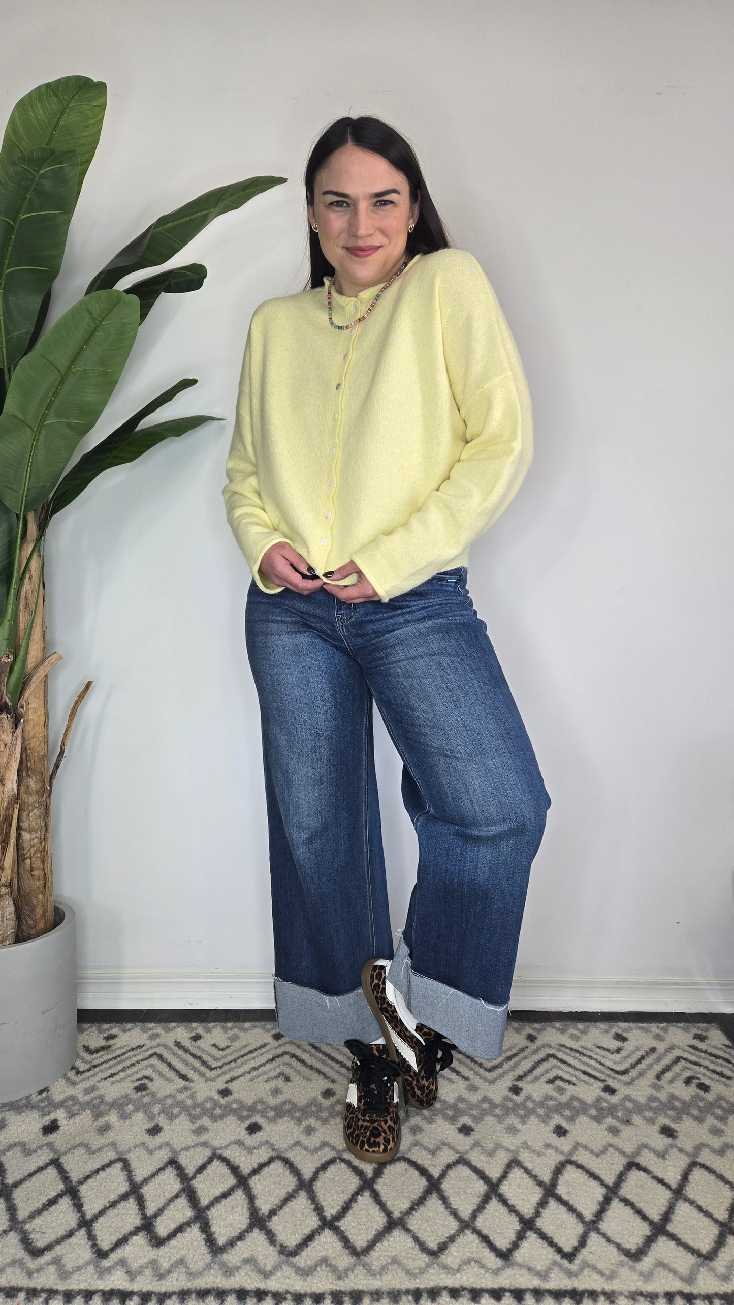 Butter Yellow Piper Cardigan "Tilly"