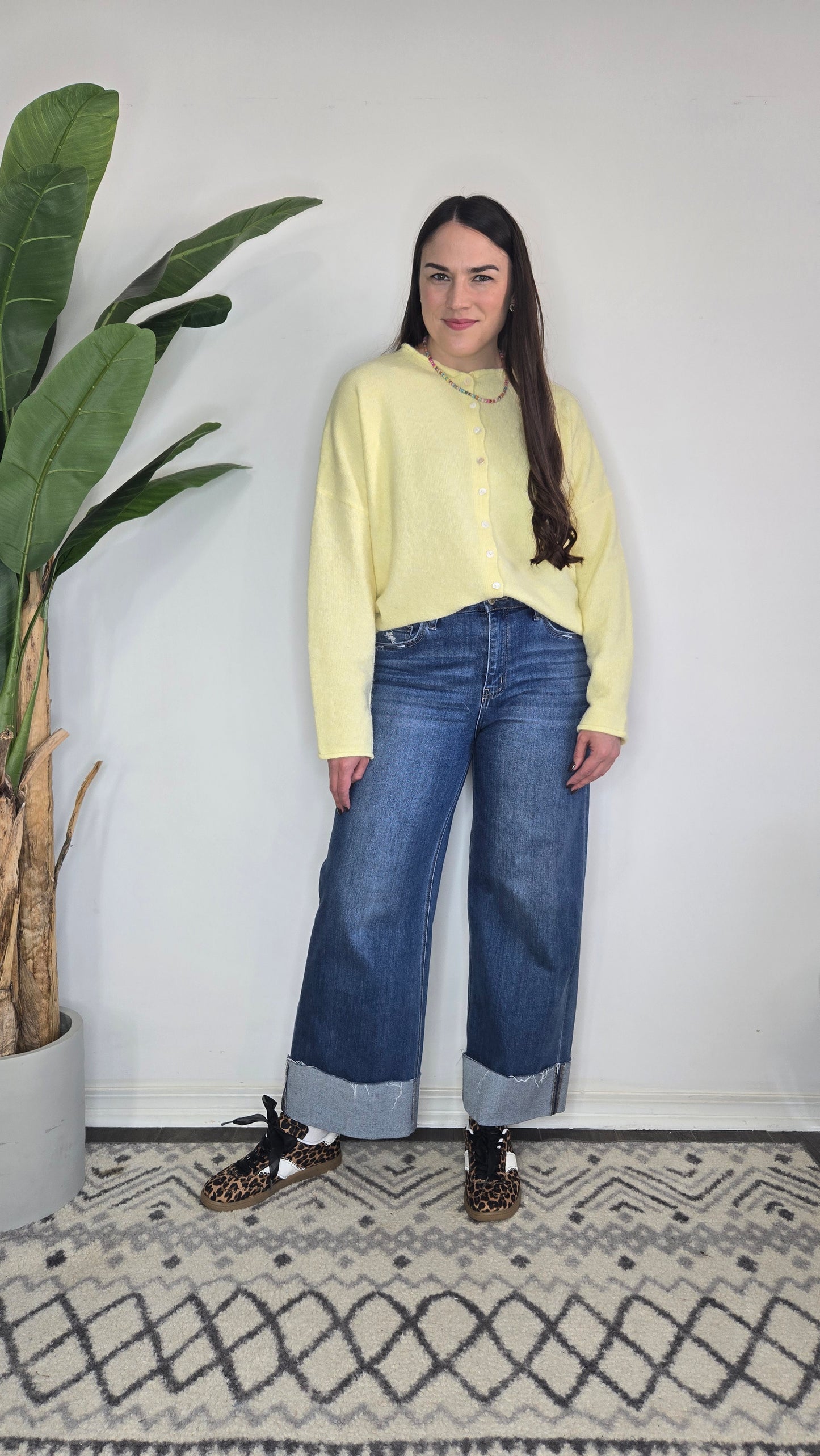 Butter Yellow Piper Cardigan "Tilly"