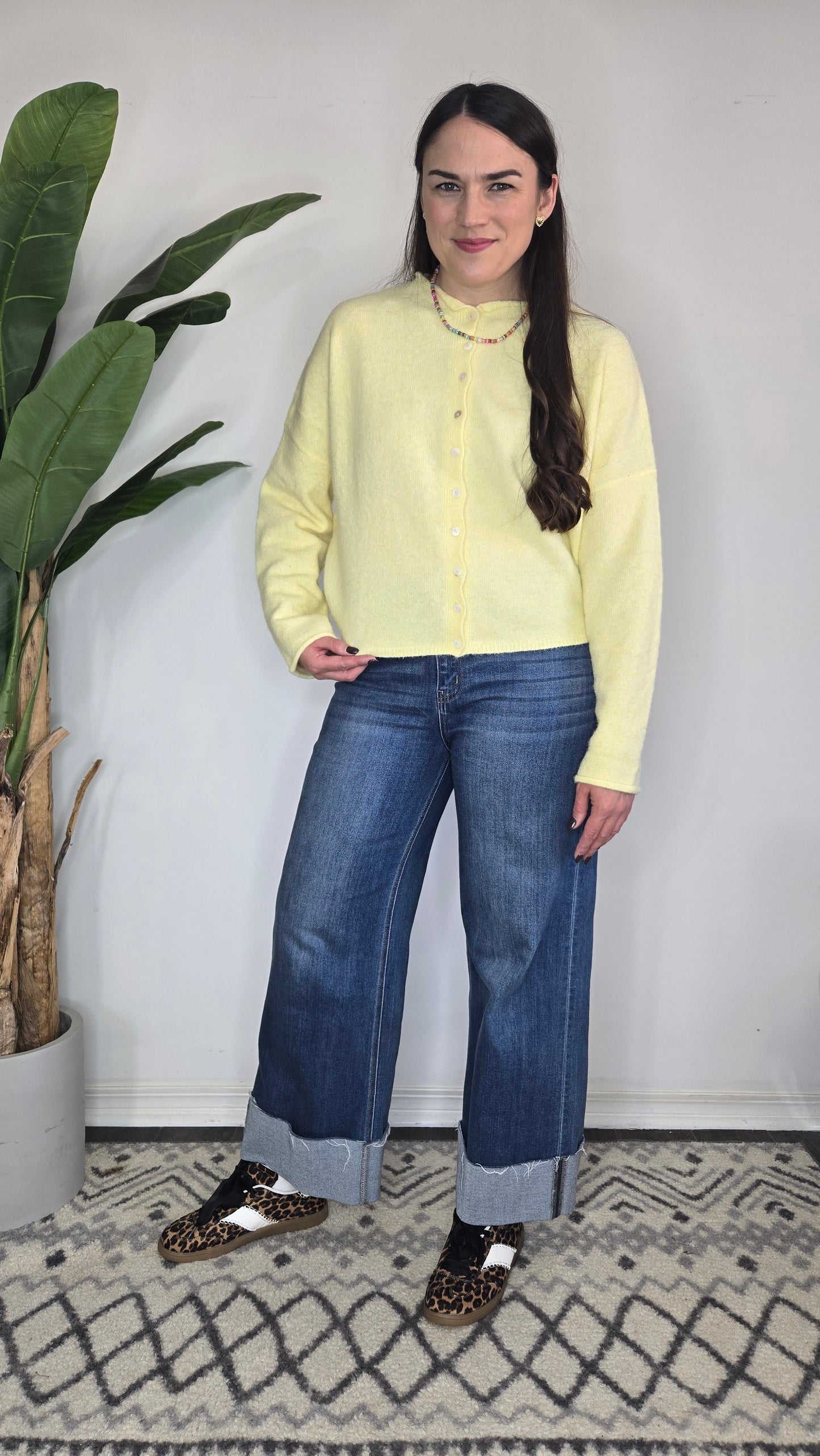 Butter Yellow Piper Cardigan "Tilly"