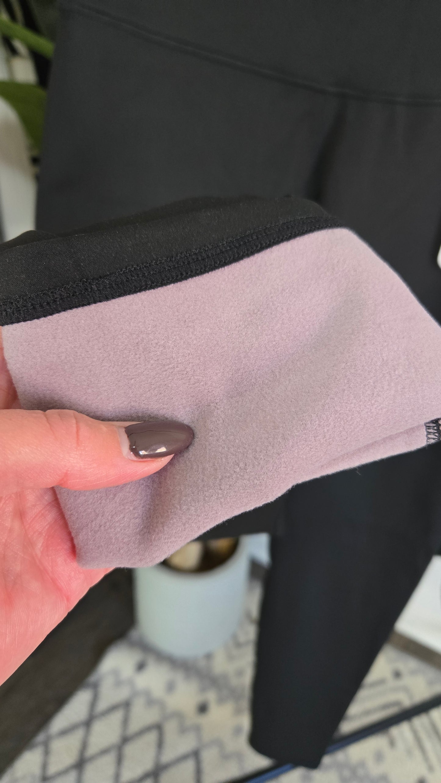 Black Fleece Lined High Waist Leggings "Onyx"