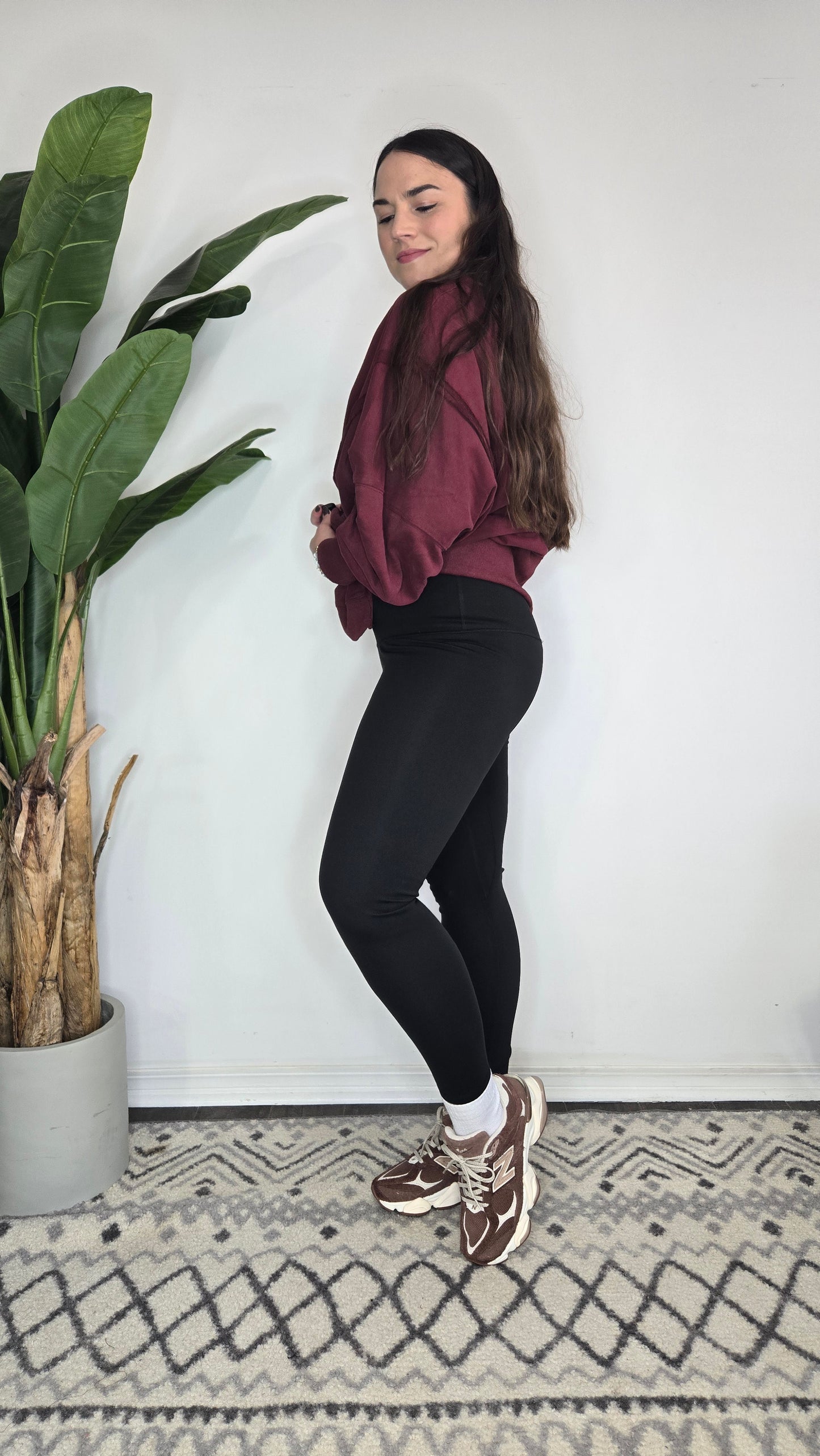 Black Fleece Lined High Waist Leggings "Onyx"