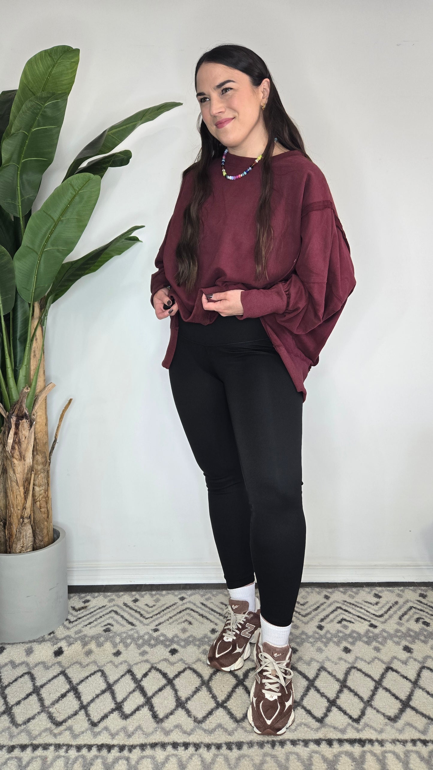 Black Fleece Lined High Waist Leggings "Onyx"