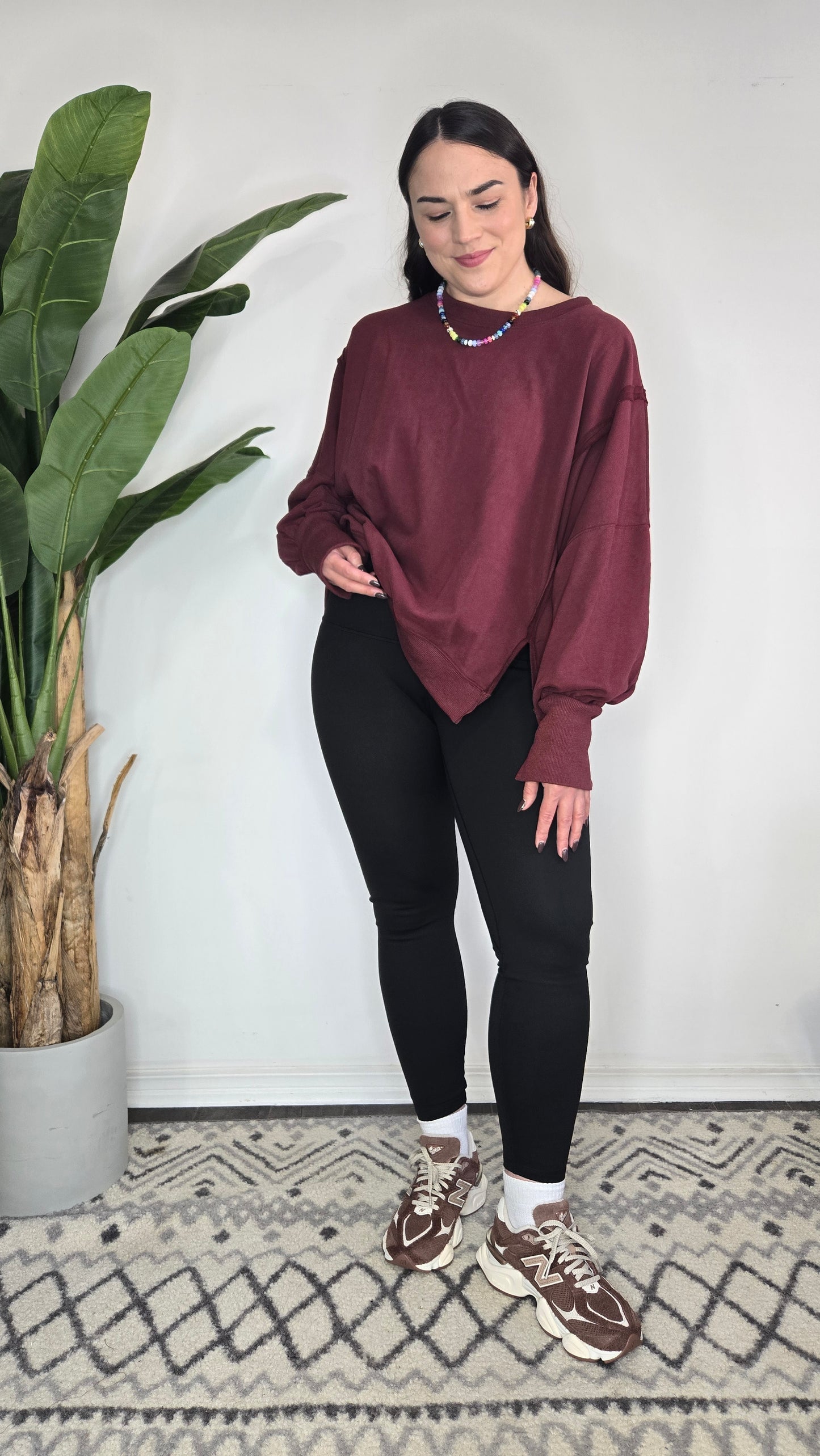 Black Fleece Lined High Waist Leggings "Onyx"