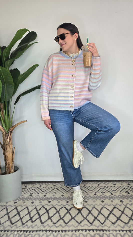 Avalon Pastel Stripe Cardigan