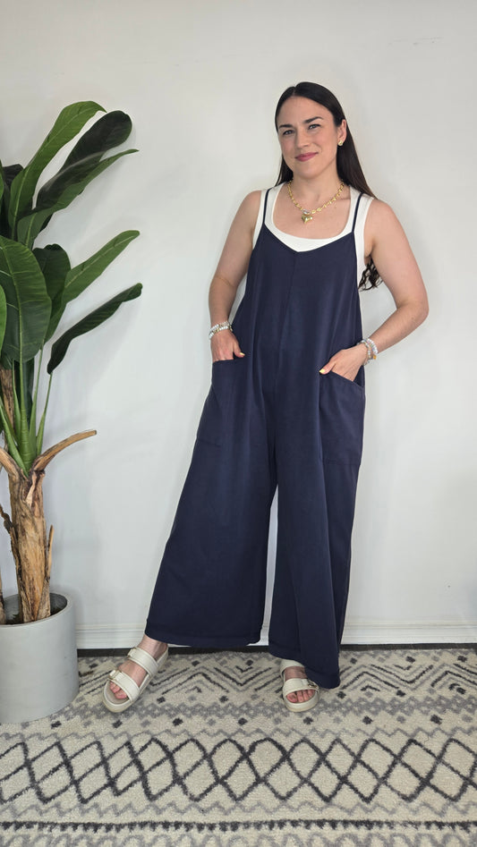 Waylynn Navy Jumpsuit