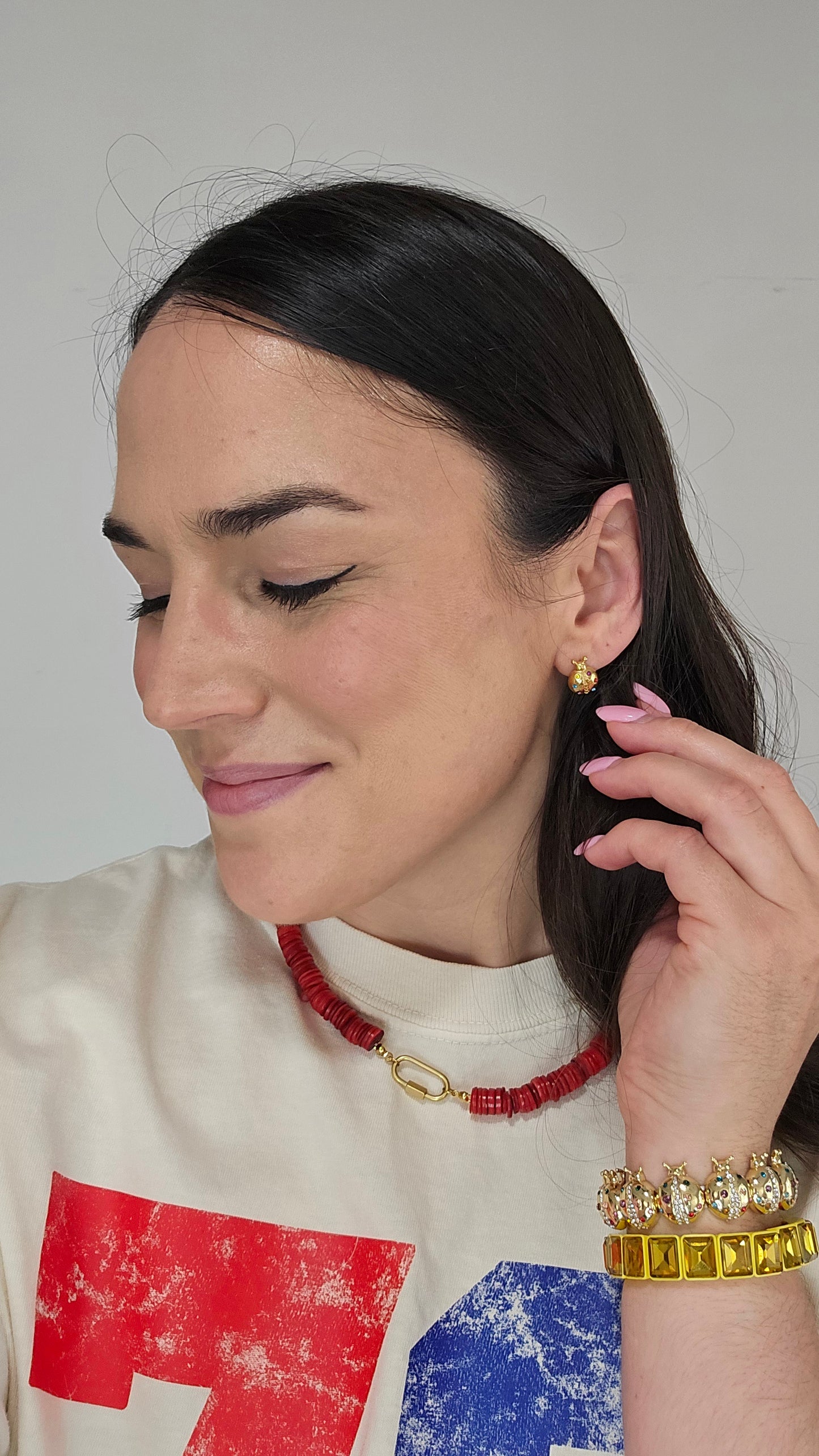 Vera Red Velvet Necklace