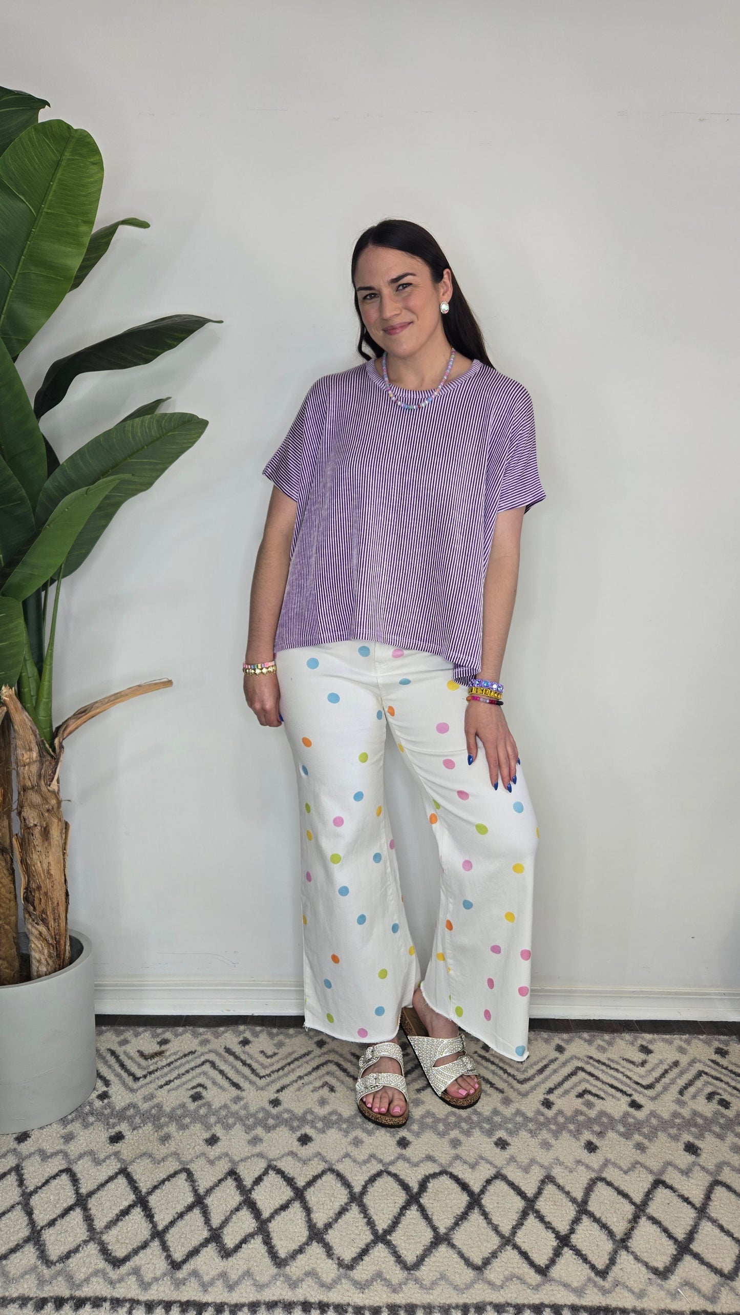 Indy Charm Top- Purple
