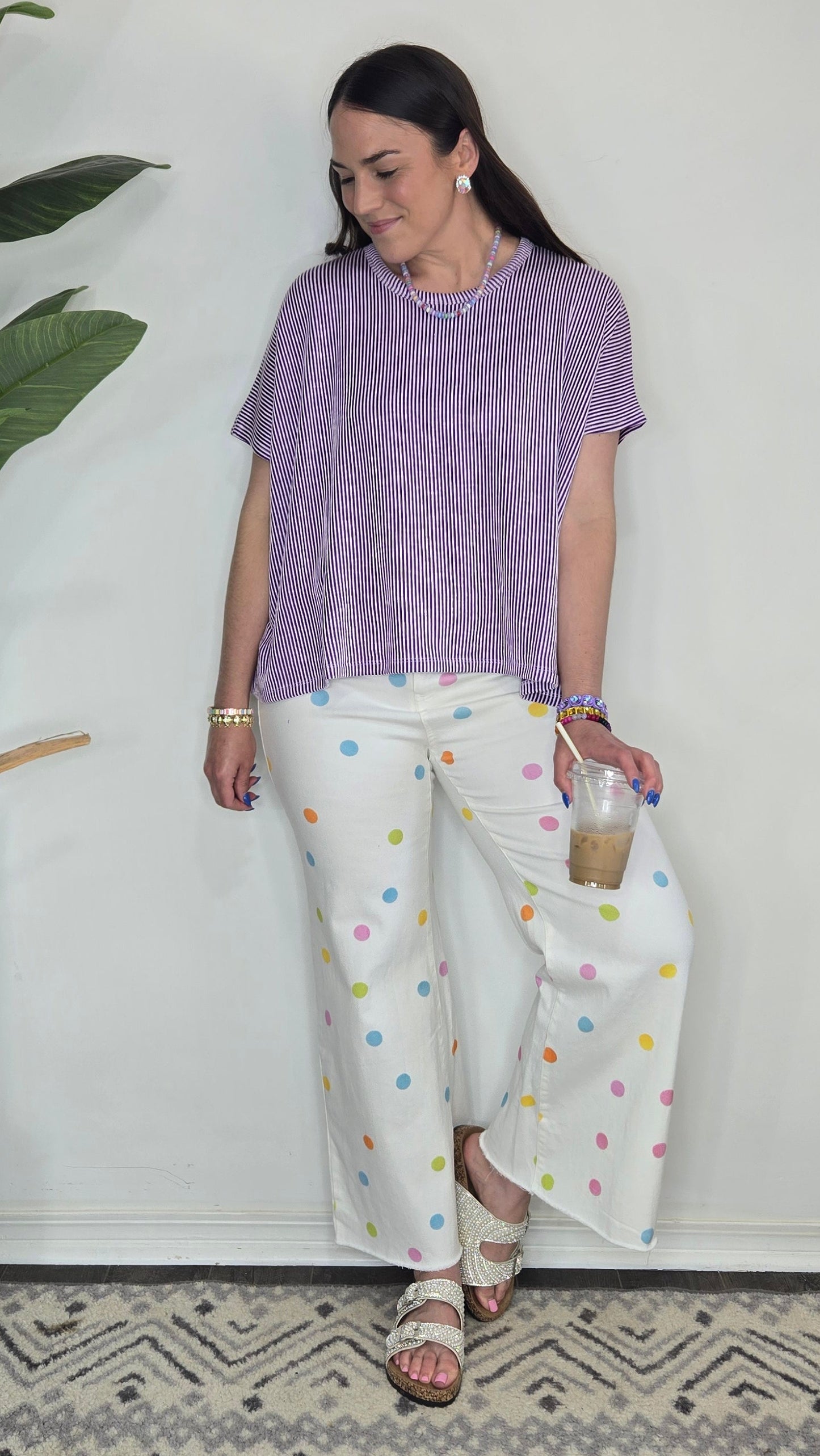 Indy Charm Top- Purple