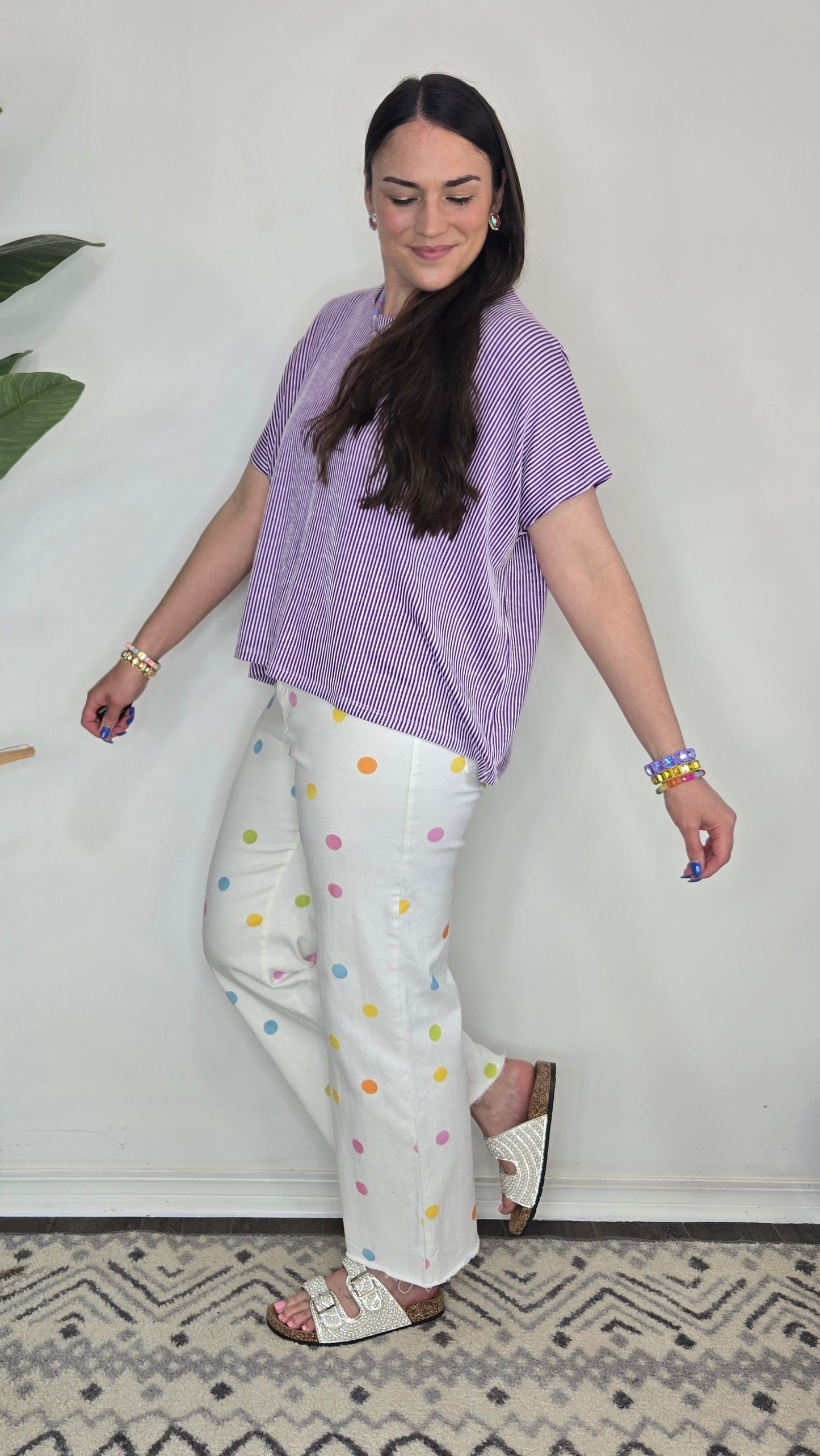 Indy Charm Top- Purple