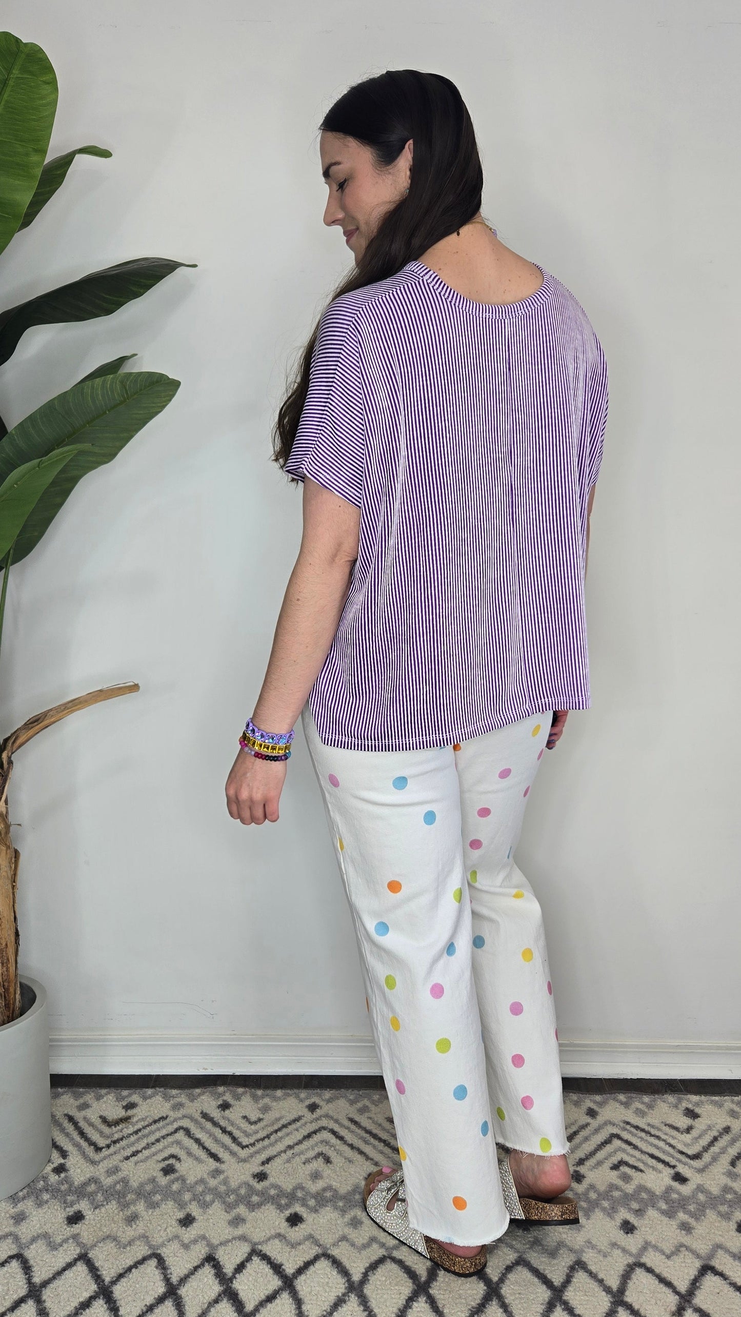 Indy Charm Top- Purple