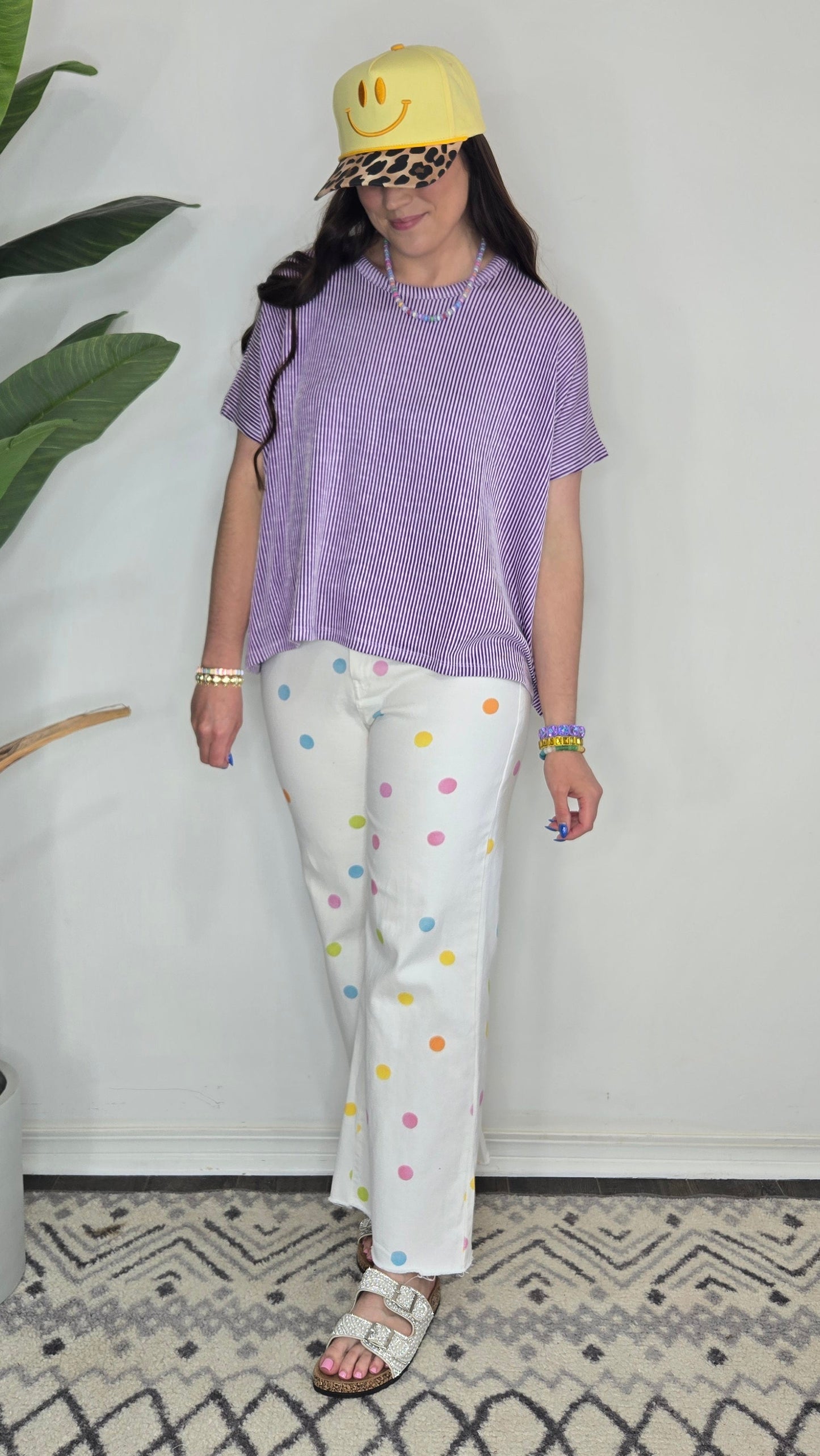 Indy Charm Top- Purple