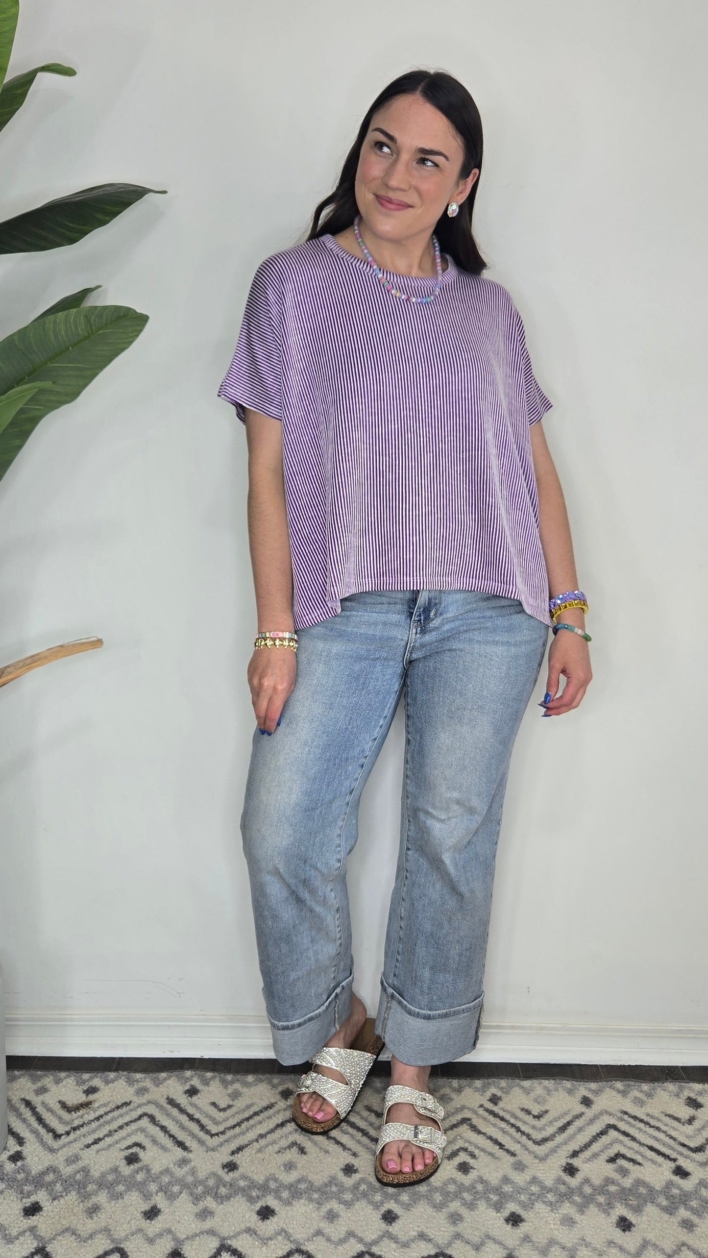 Indy Charm Top- Purple