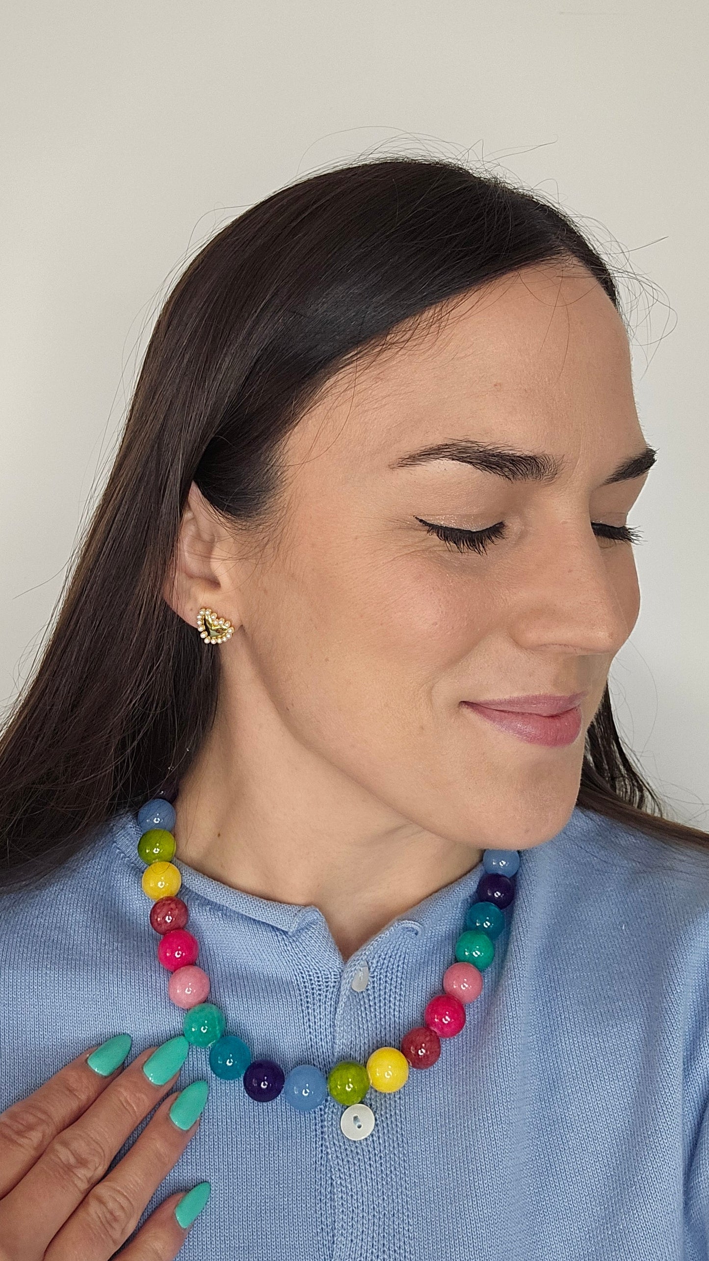 Cute Love Heart Gold Earrings