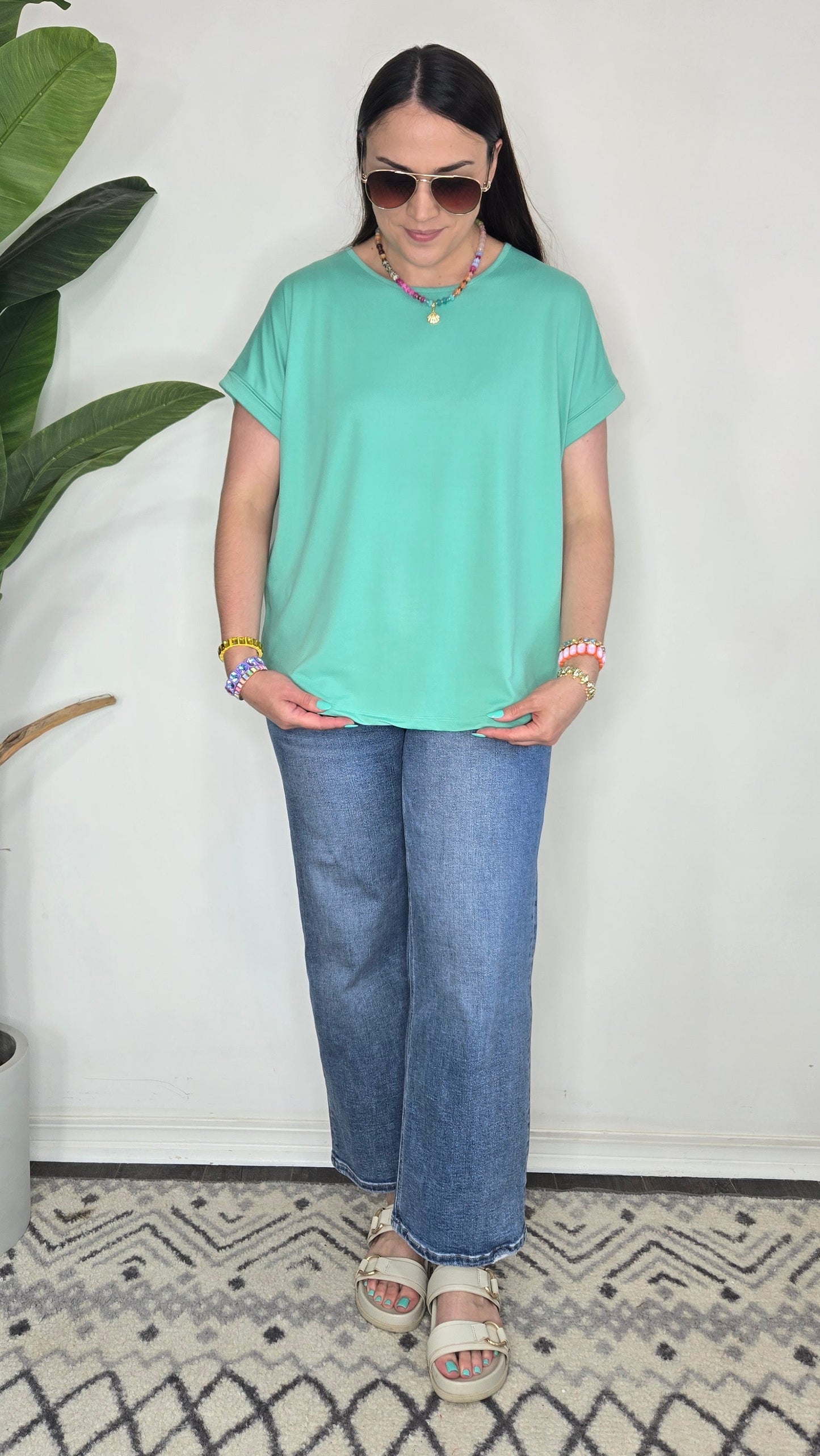 Saylor Essential Top- Seafoam