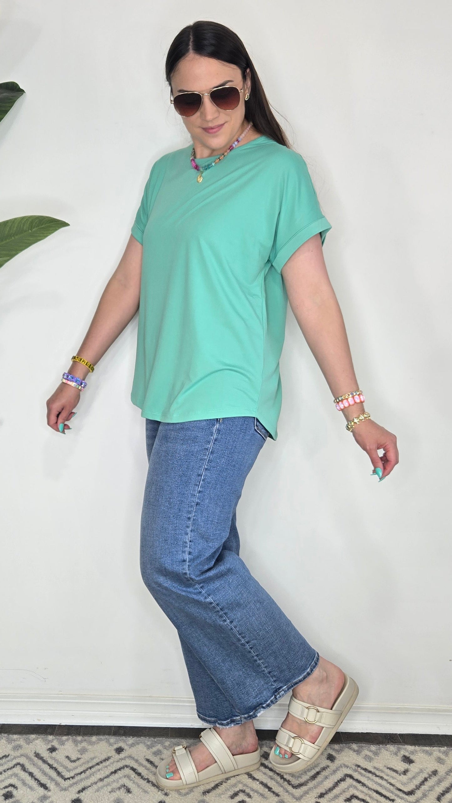 Saylor Essential Top- Seafoam