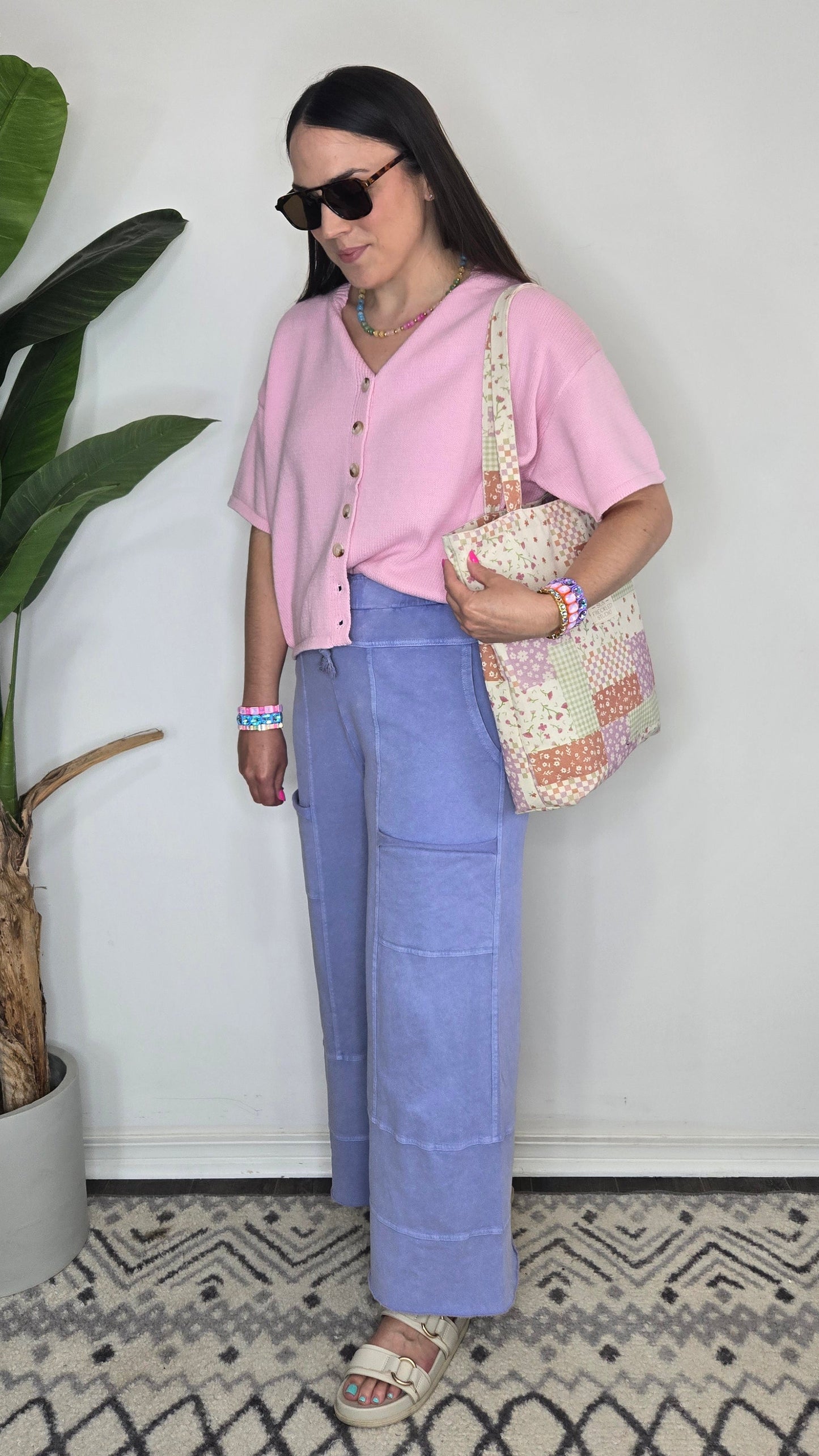 Briar Rose Sweater Top - Light Pink