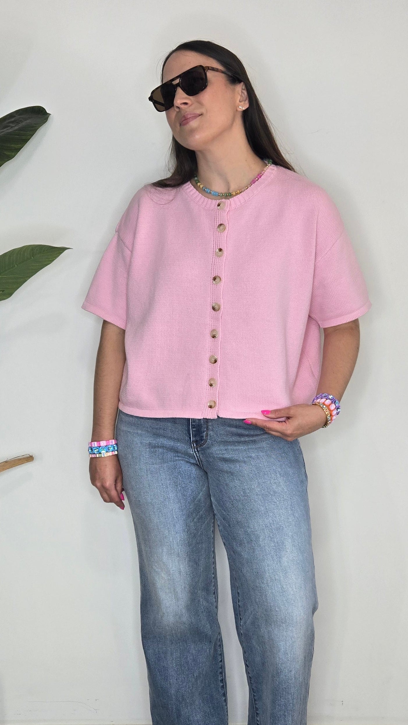Briar Rose Sweater Top - Light Pink