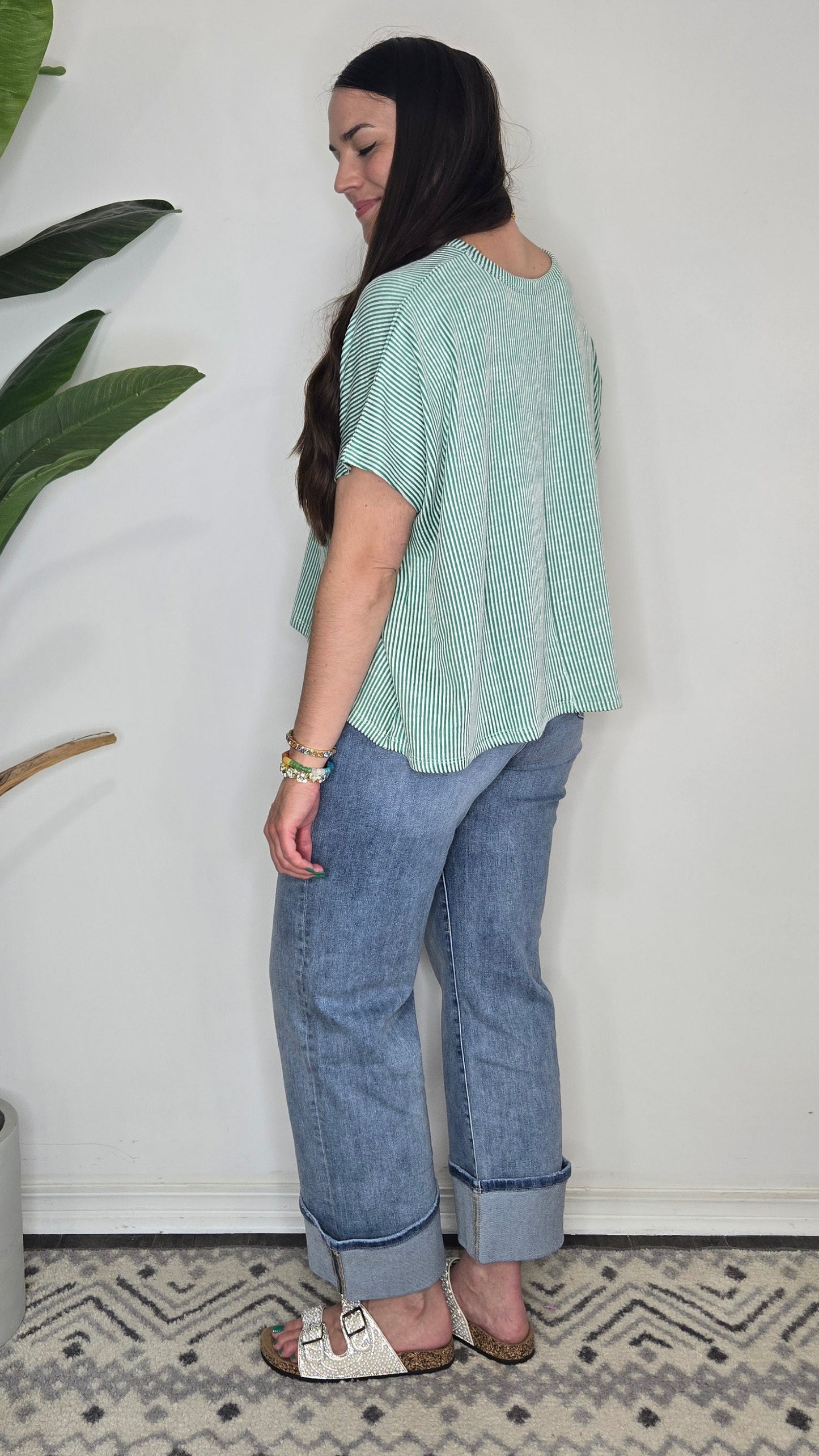 Indy Charm Top- Kelly Green
