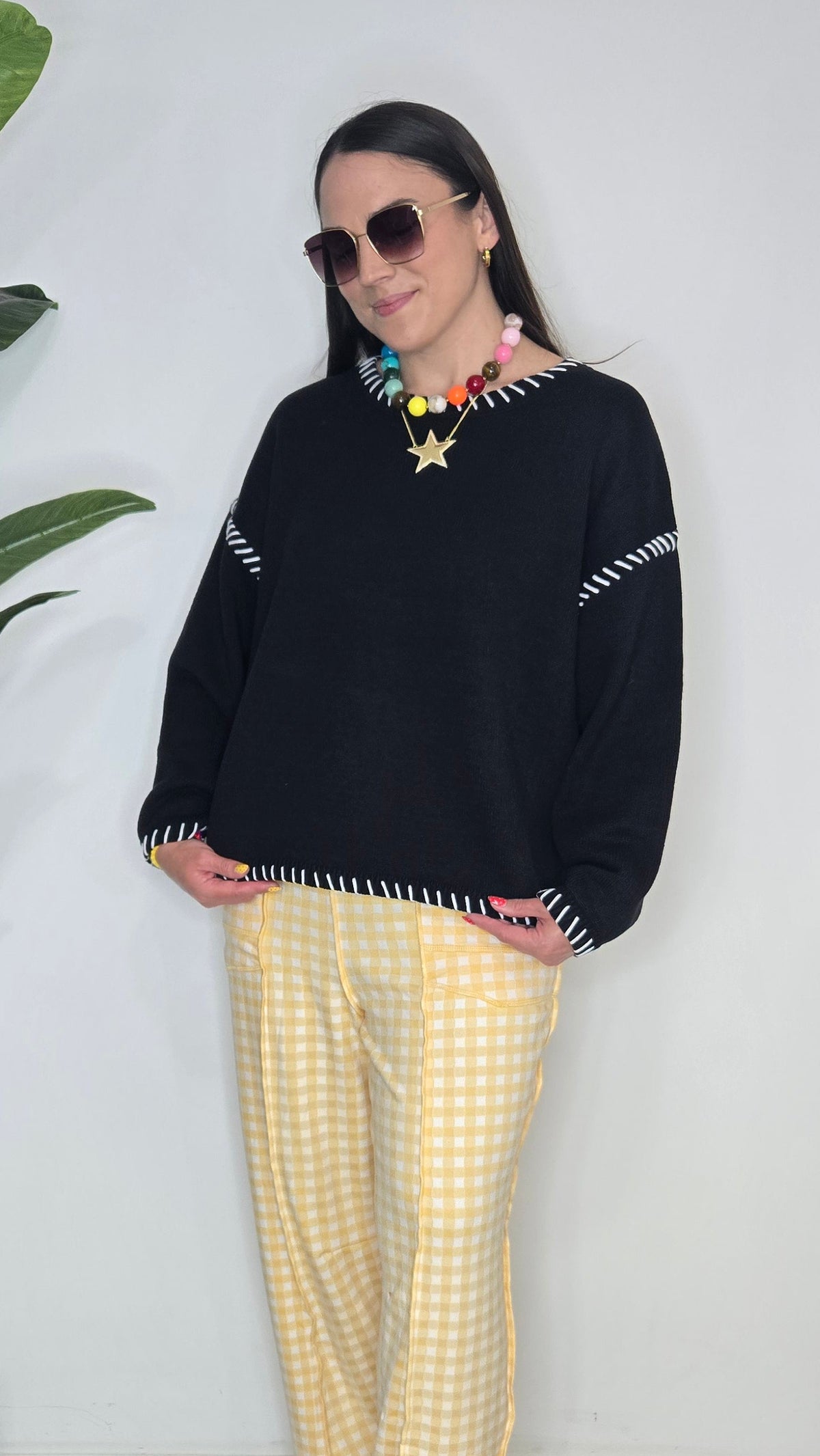 Alex Varsity Stitch Sweater
