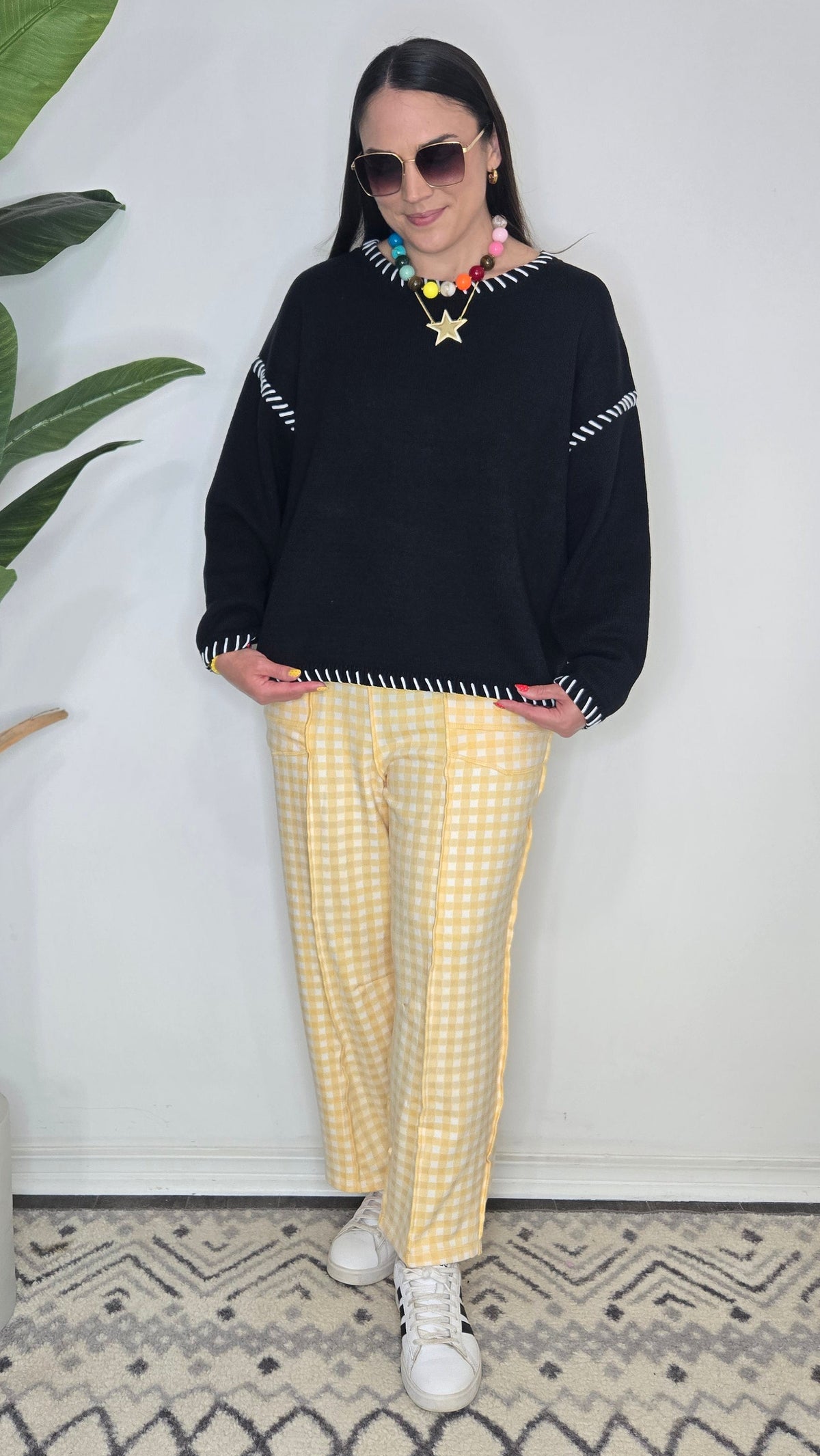 Alex Varsity Stitch Sweater
