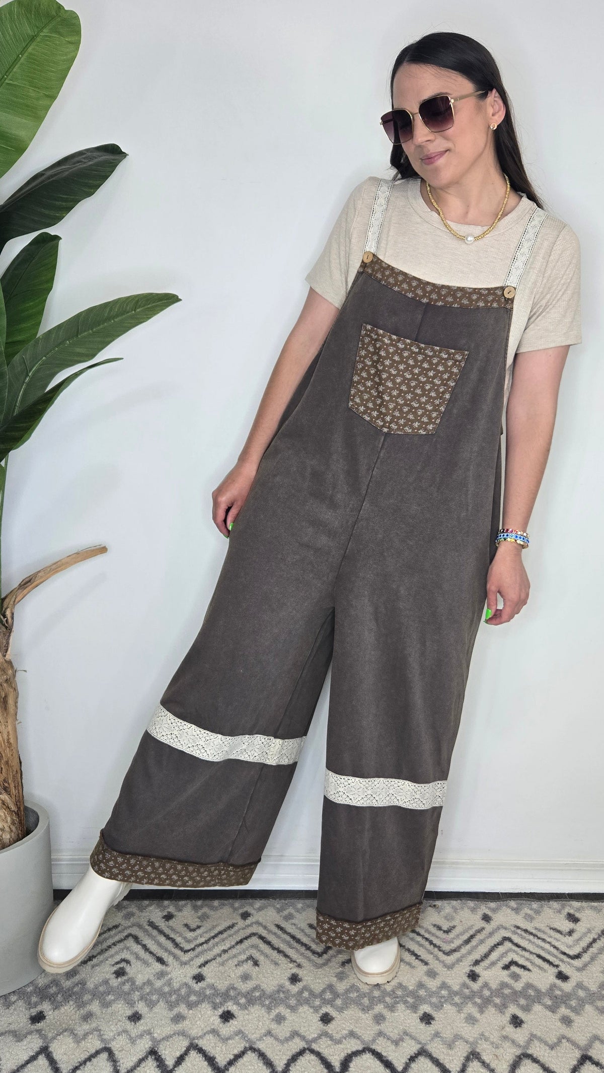 Autumn Patchwork Overalls