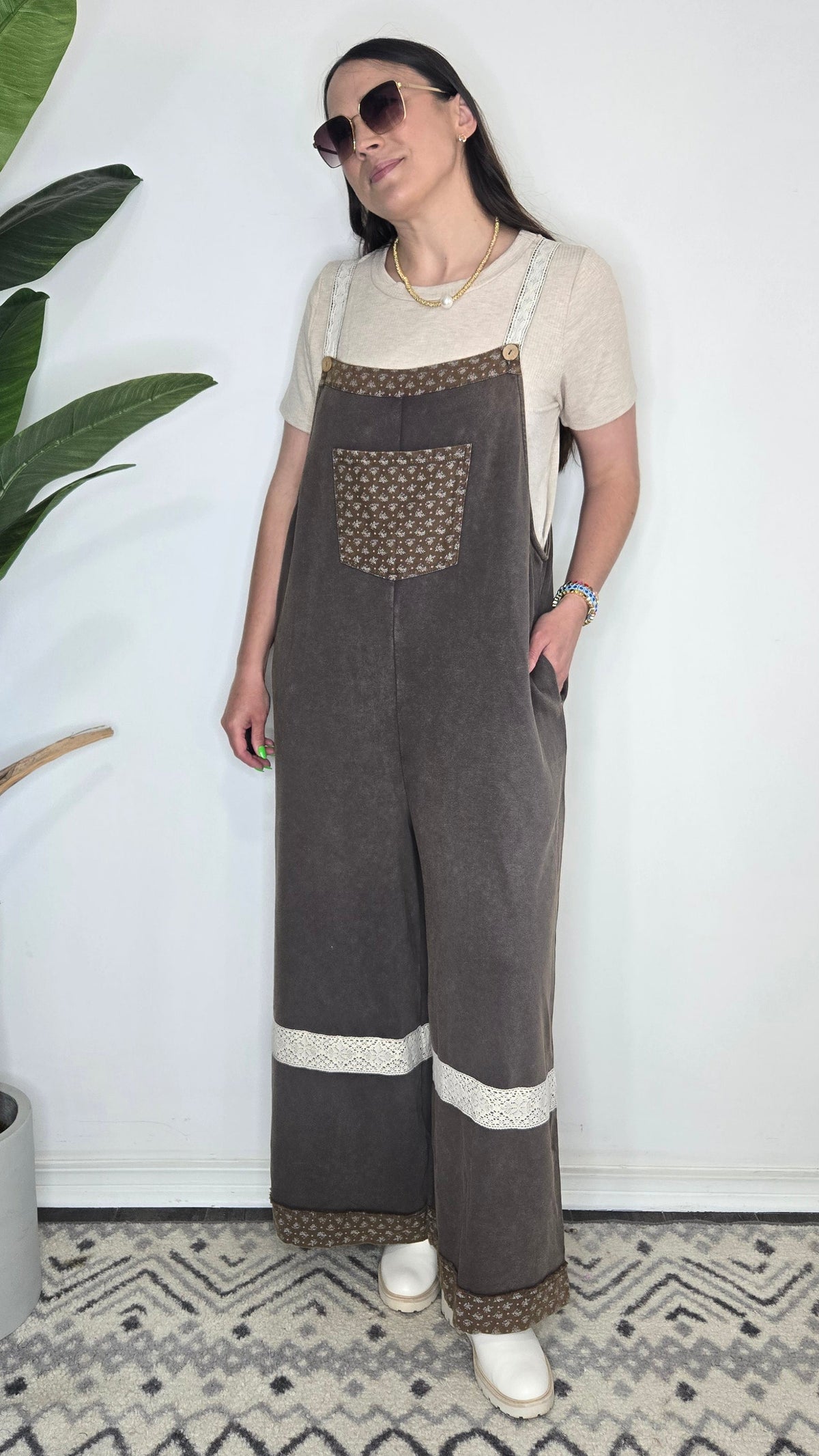 Autumn Patchwork Overalls