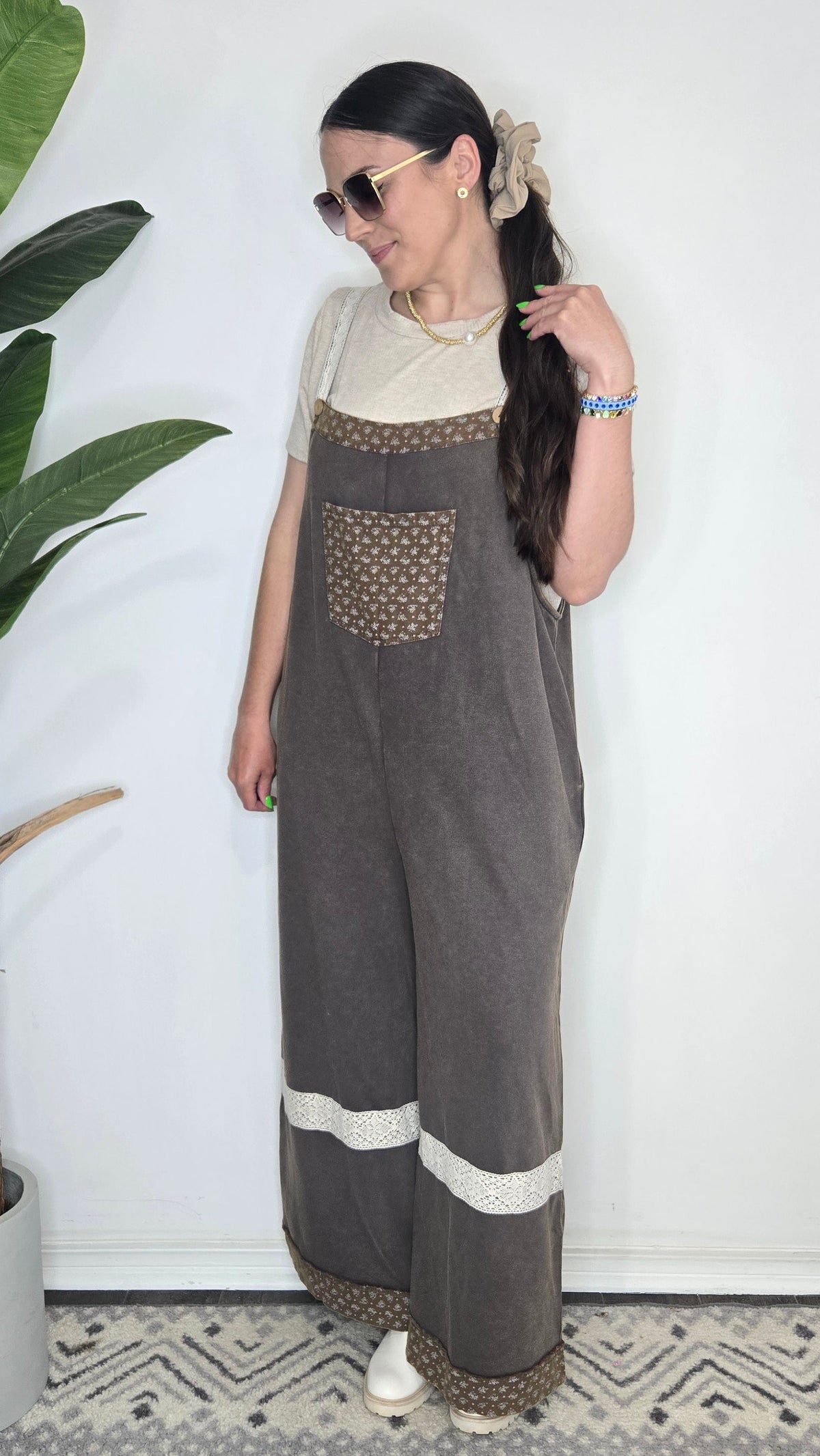 Autumn Patchwork Overalls