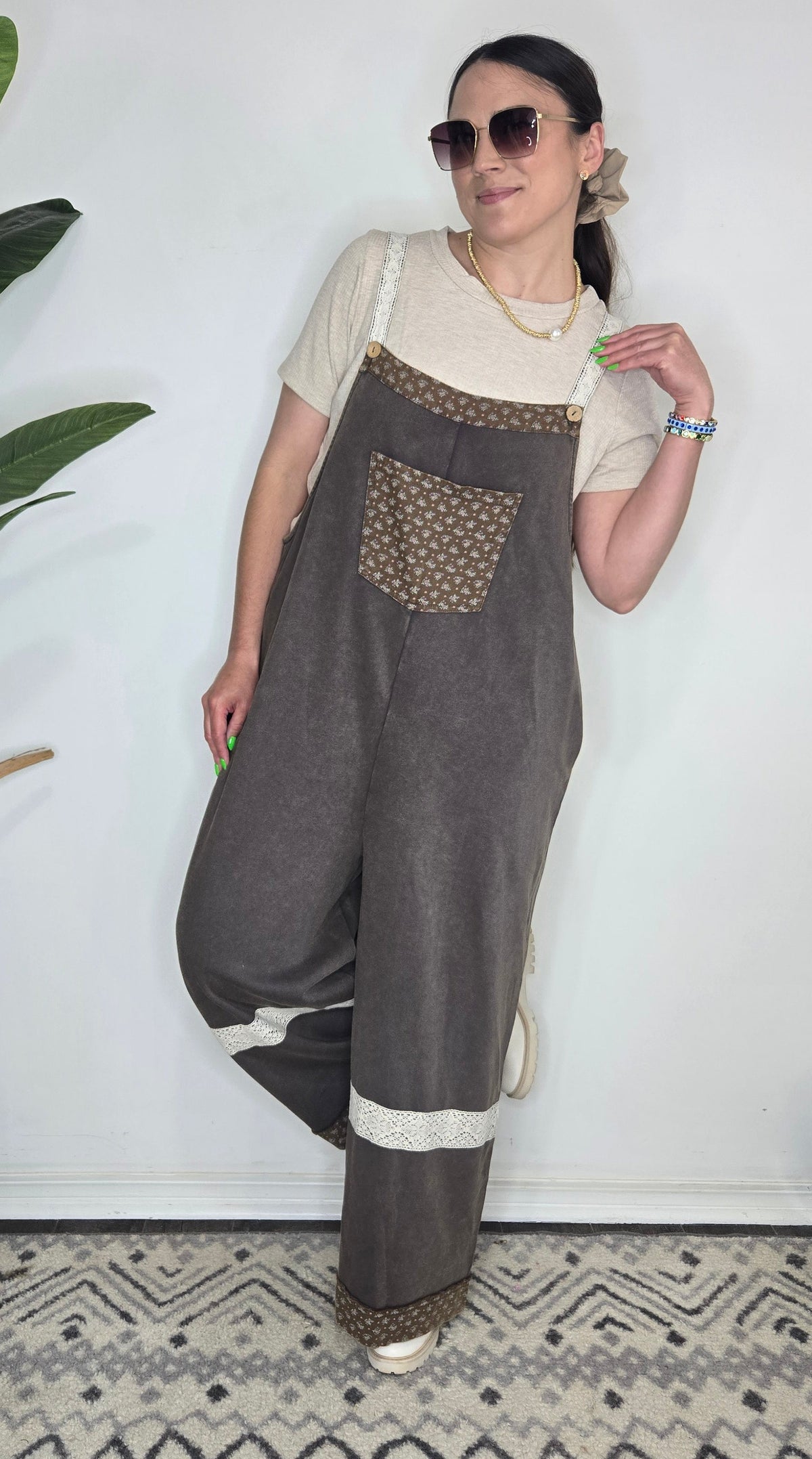 Autumn Patchwork Overalls